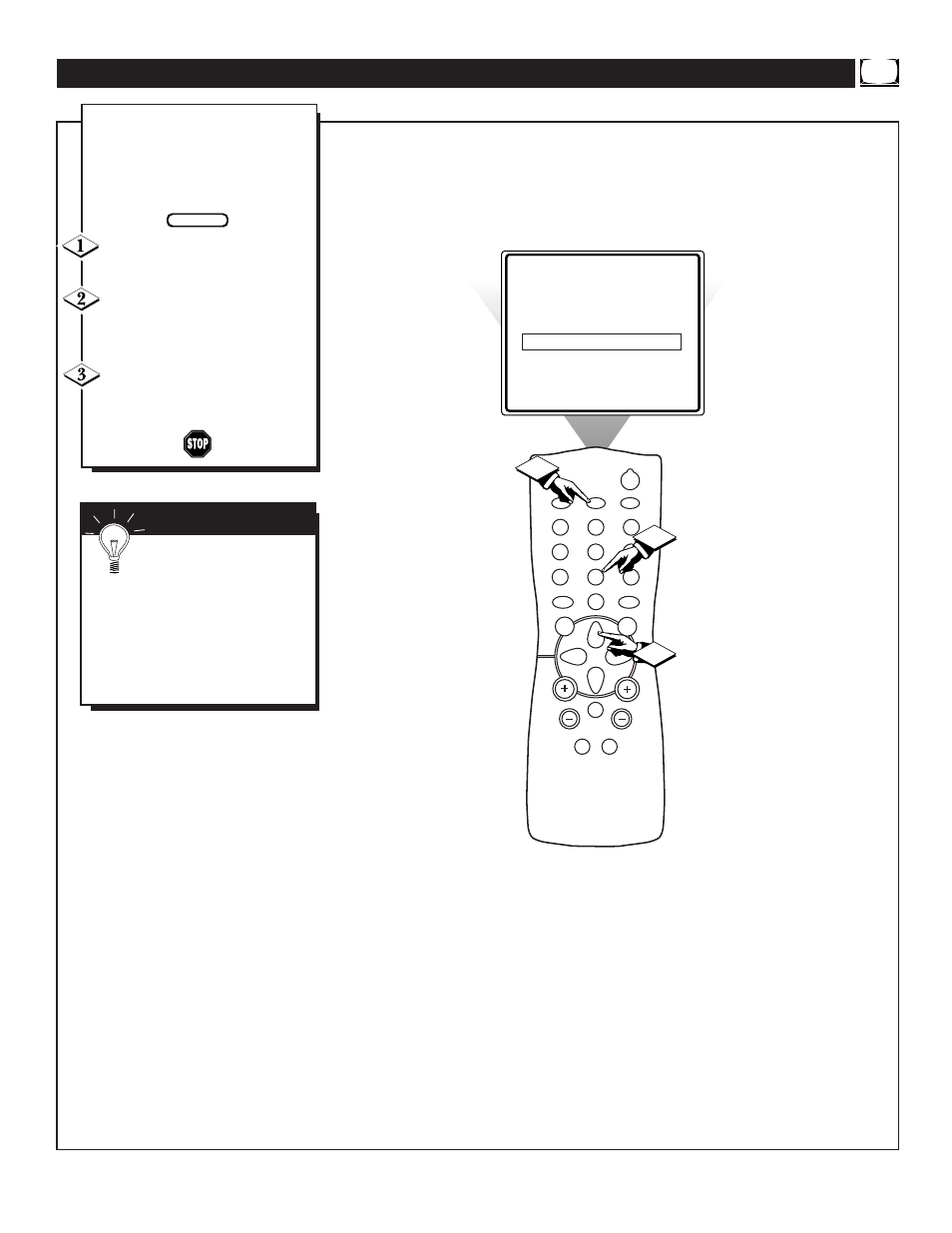 Ctivating the, Tart, Hannel | Philips 25TR19C User Manual | Page 19 / 40