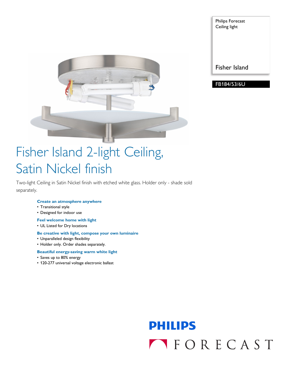 Philips FB184536U User Manual | 2 pages