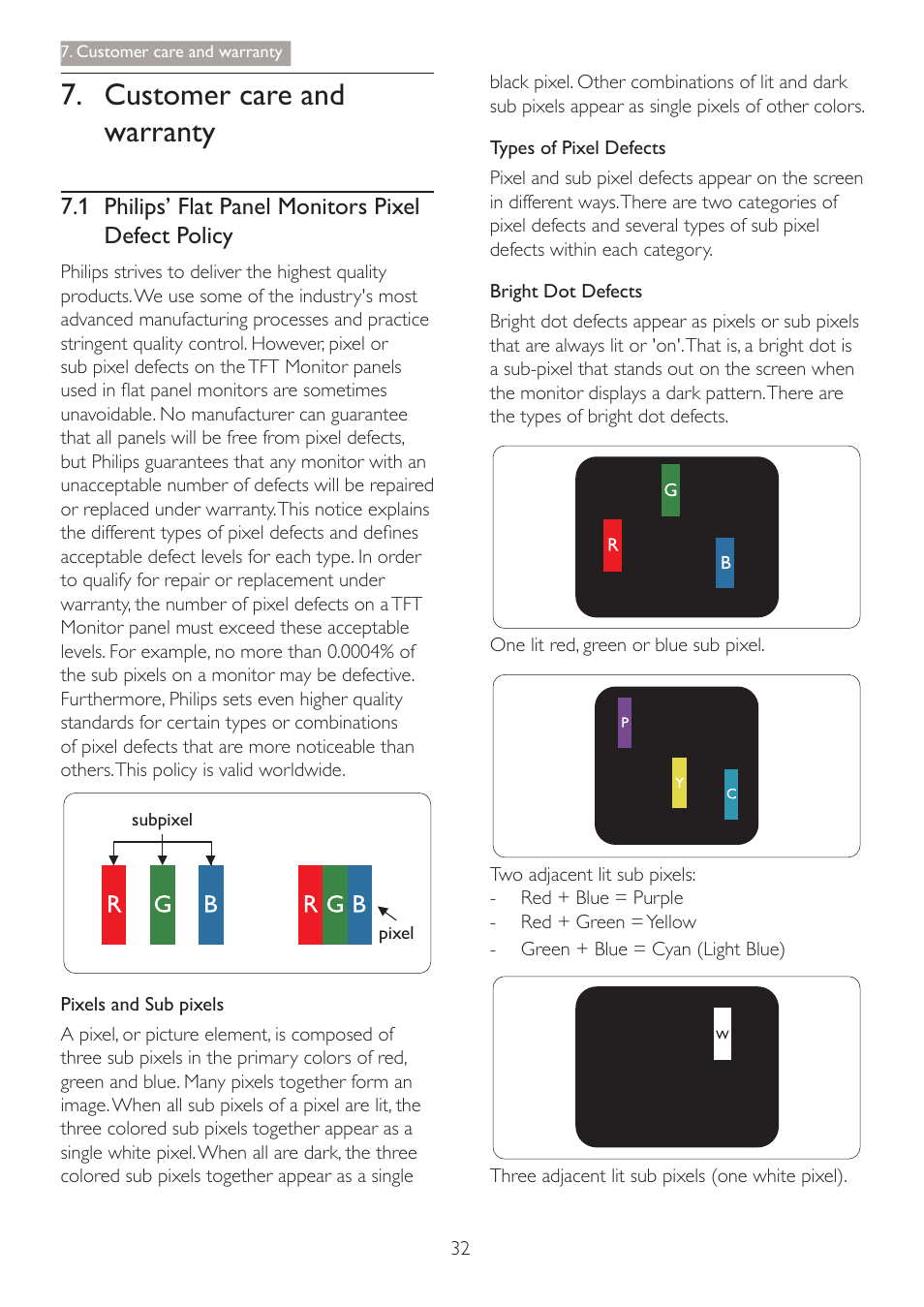 Customer care and warranty | Philips 241S4LSB-27 User Manual | Page 34 / 44