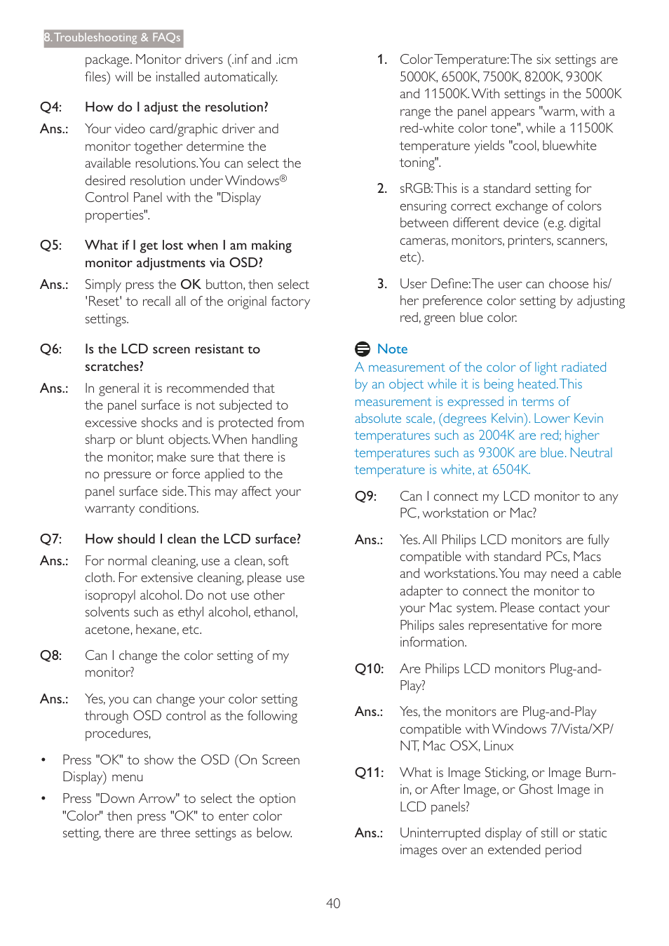 Philips 241S4LSB-27 User Manual | Page 42 / 44