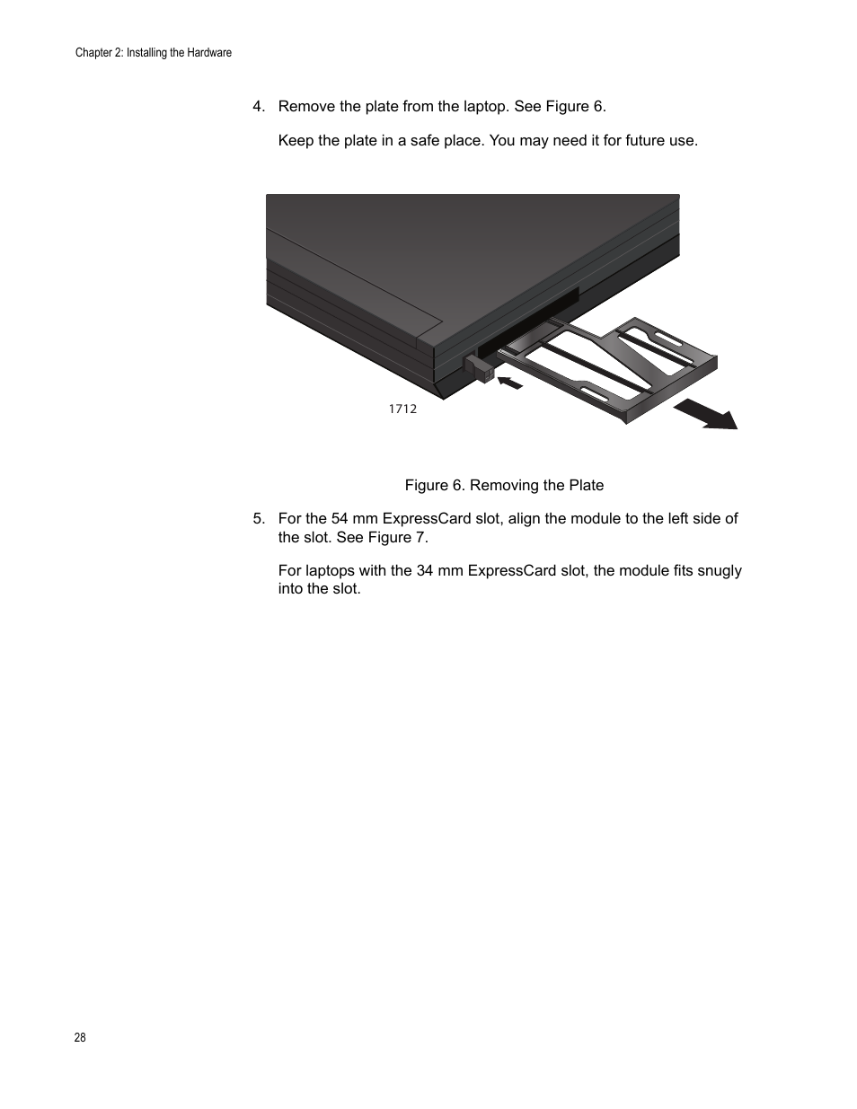 Figure 6. removing the plate | Allied Telesis AT-2872SX User Manual | Page 28 / 78