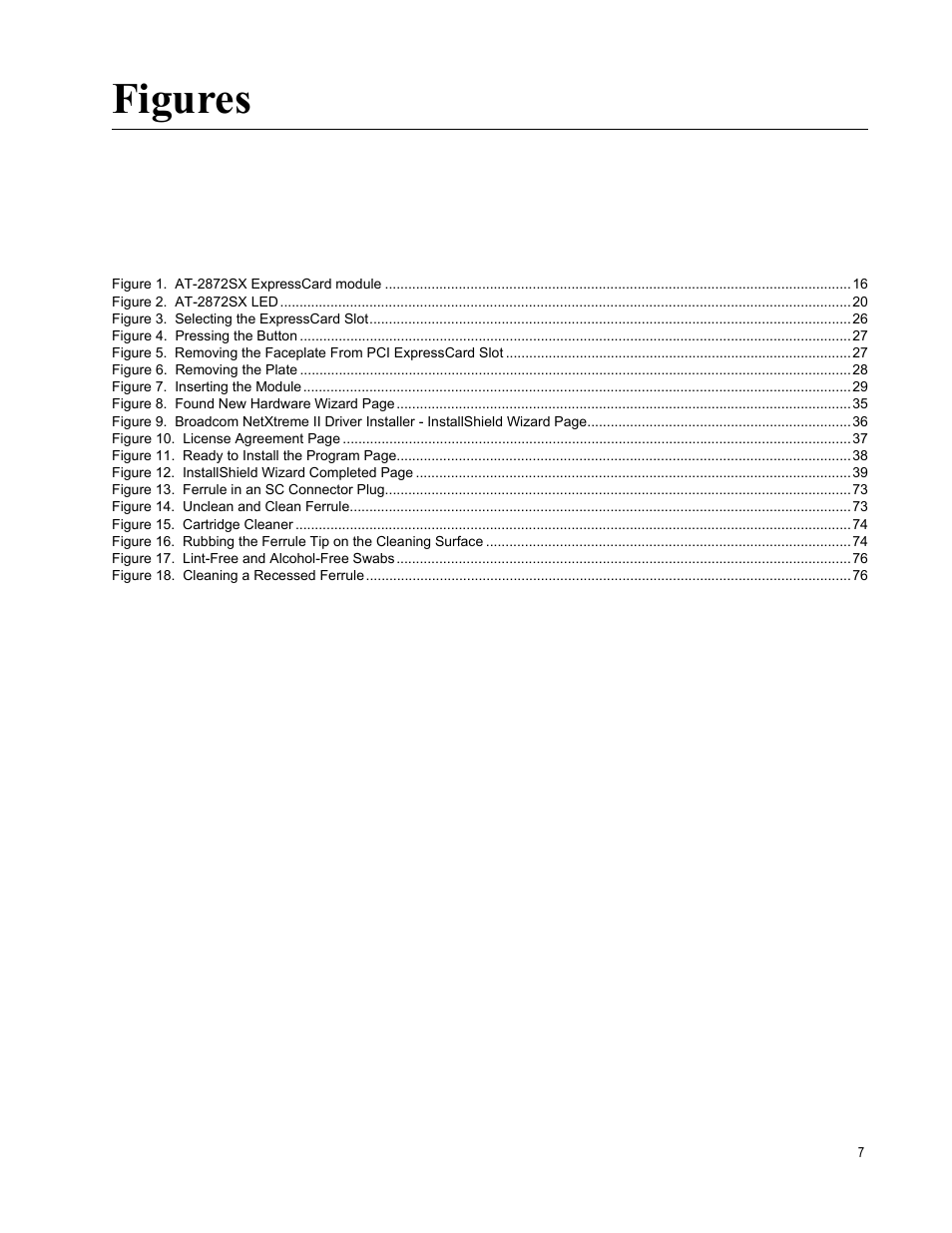 Figures | Allied Telesis AT-2872SX User Manual | Page 7 / 78