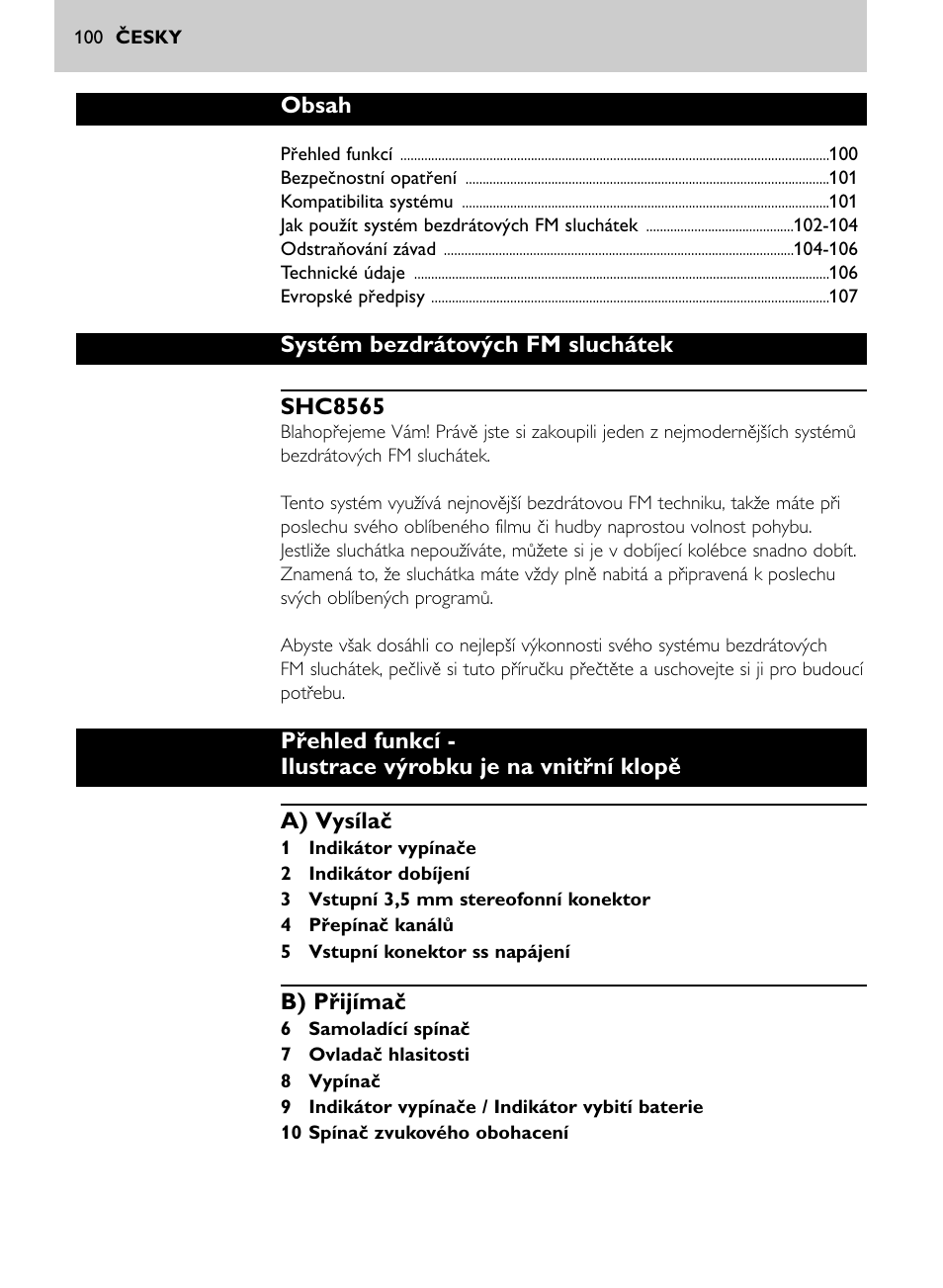 Philips SHC8565-00 User Manual | Page 100 / 150