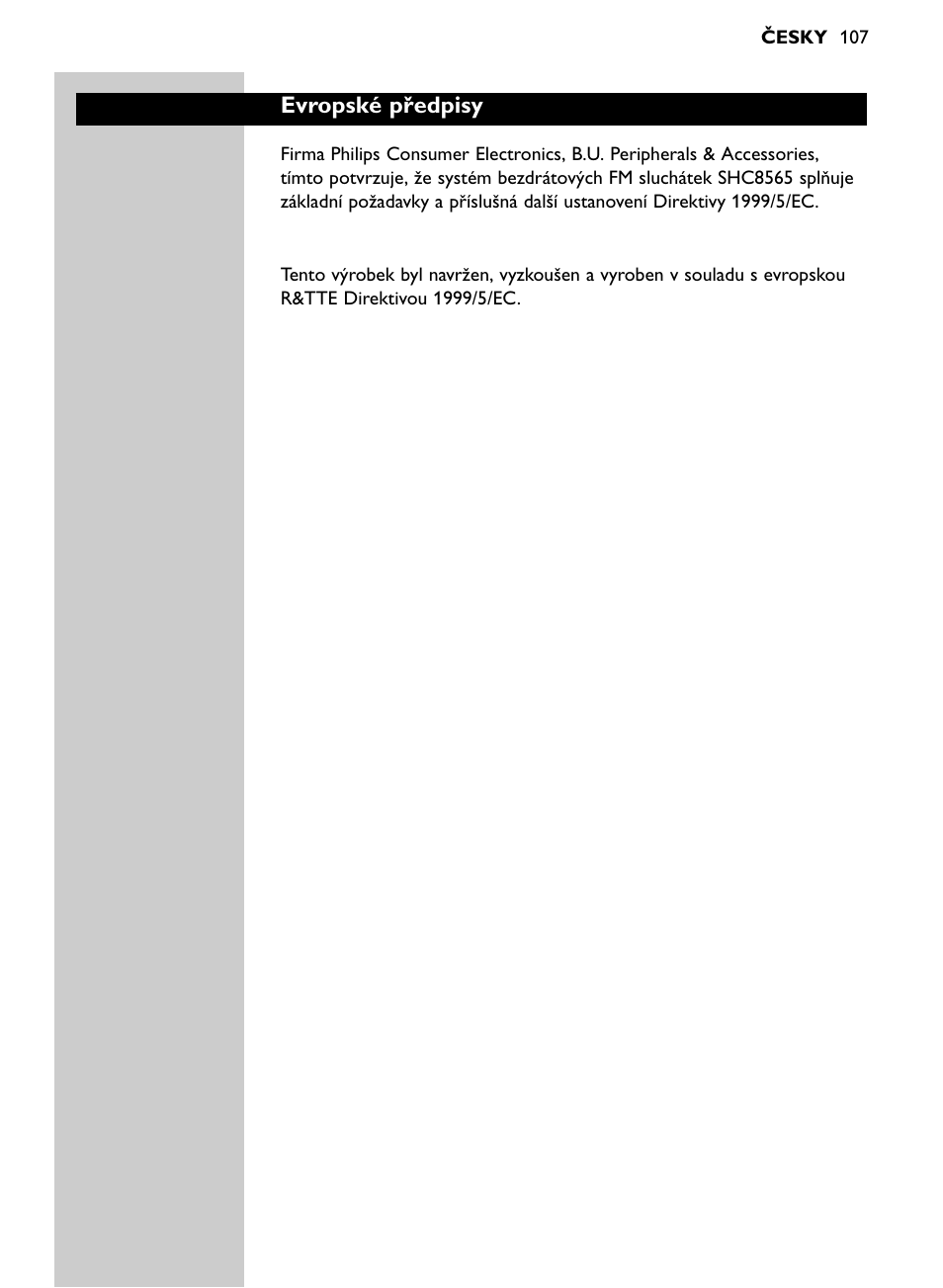 Philips SHC8565-00 User Manual | Page 107 / 150