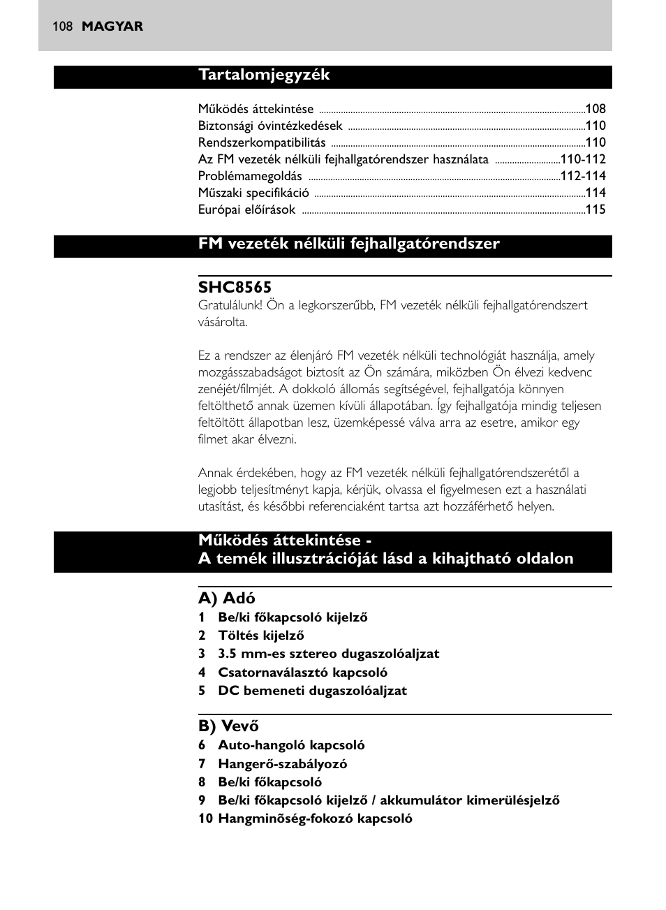 Philips SHC8565-00 User Manual | Page 108 / 150