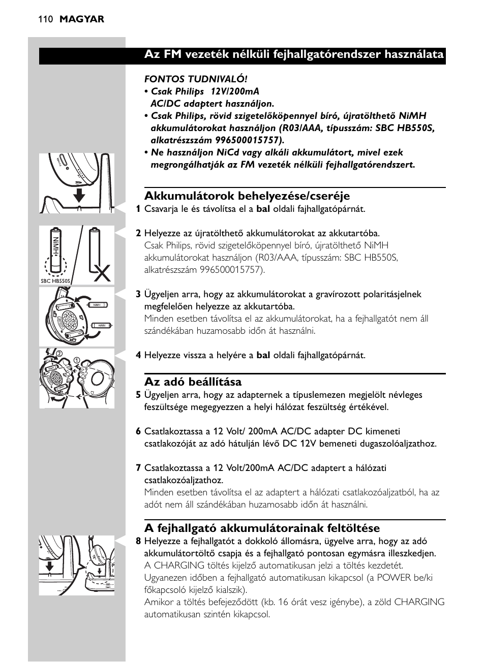 Philips SHC8565-00 User Manual | Page 110 / 150