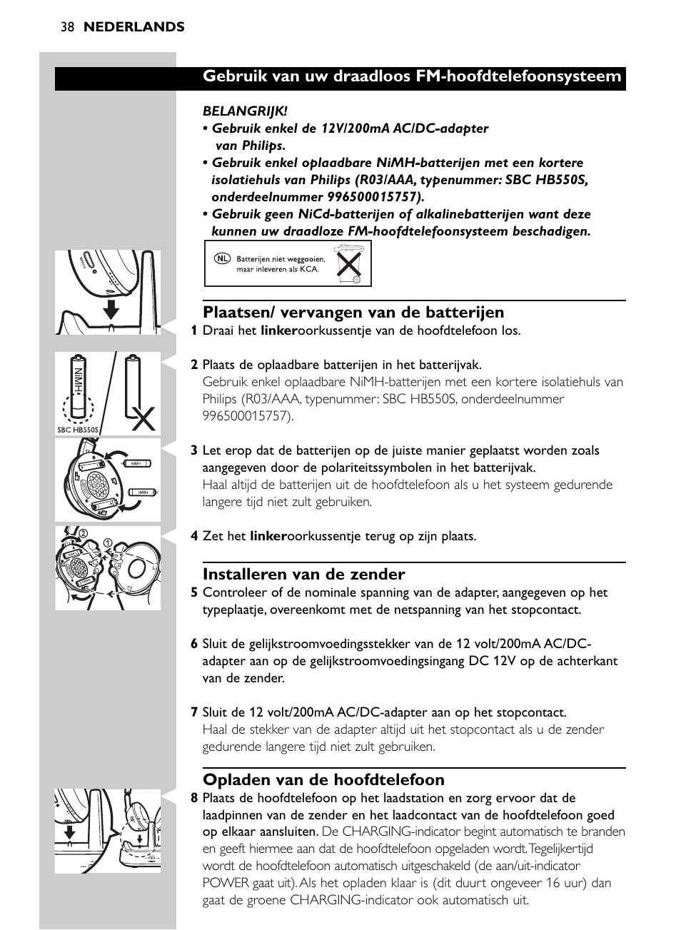 Philips SHC8565-00 User Manual | Page 38 / 150