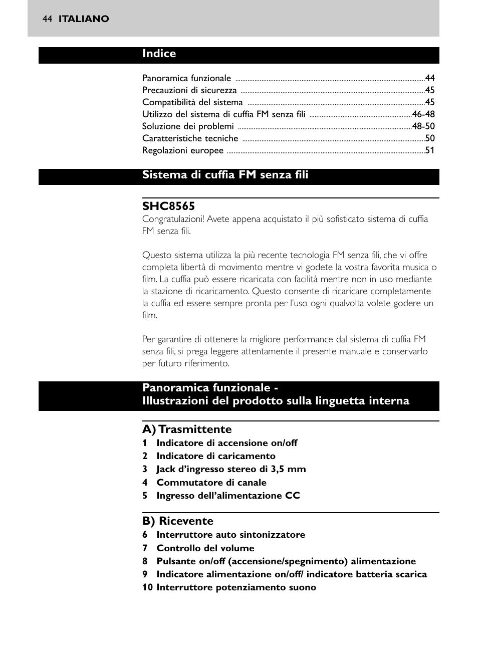 Philips SHC8565-00 User Manual | Page 44 / 150