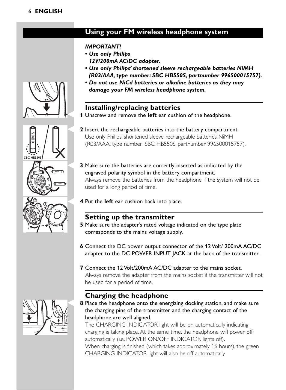 Philips SHC8565-00 User Manual | Page 6 / 150