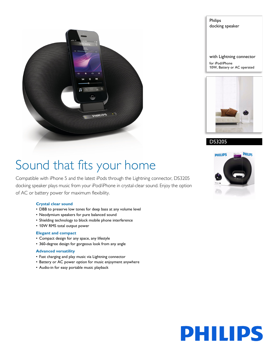 Philips DS3205-37 User Manual | 2 pages