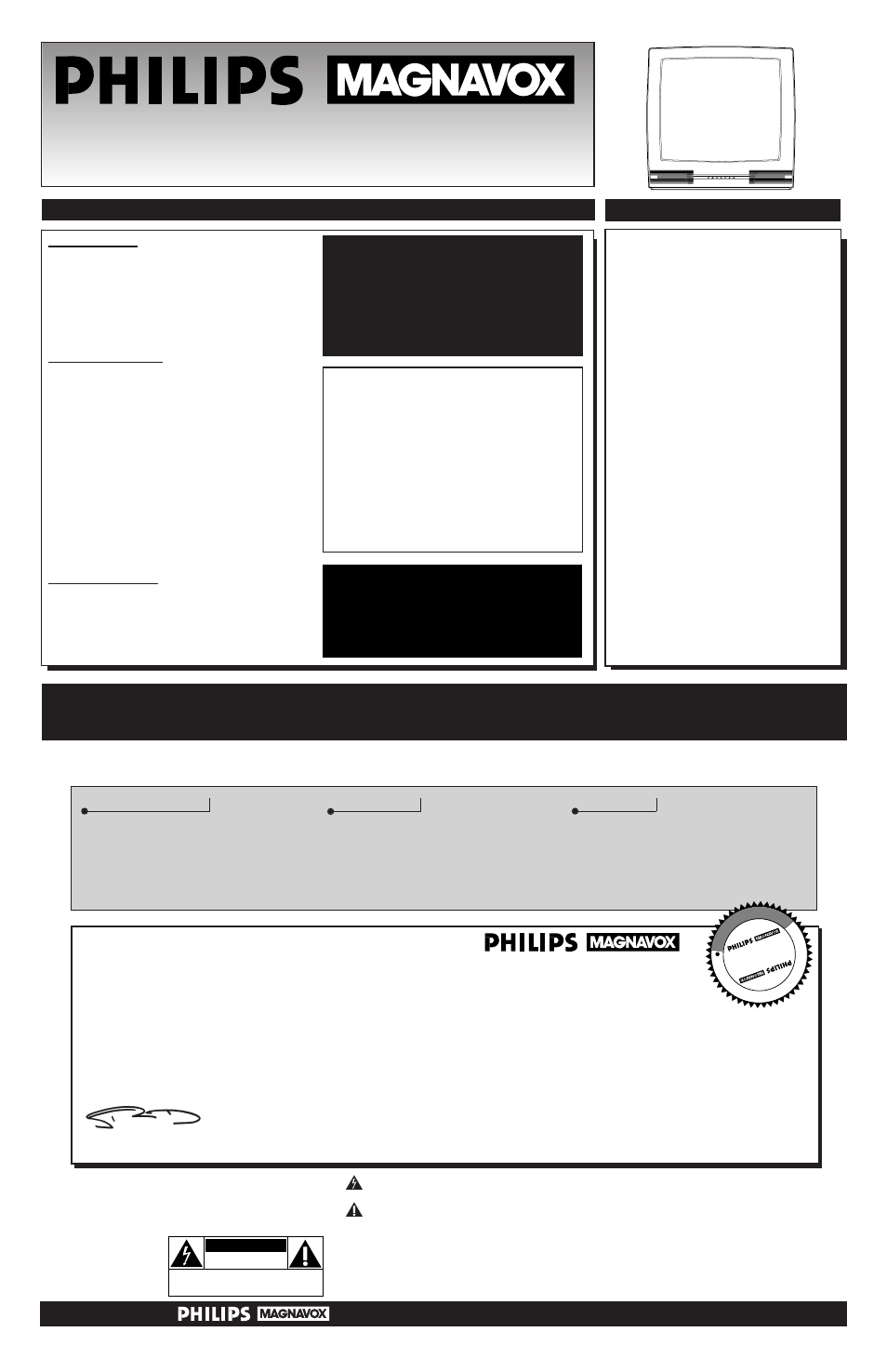 Philips 25TS54C User Manual | 8 pages