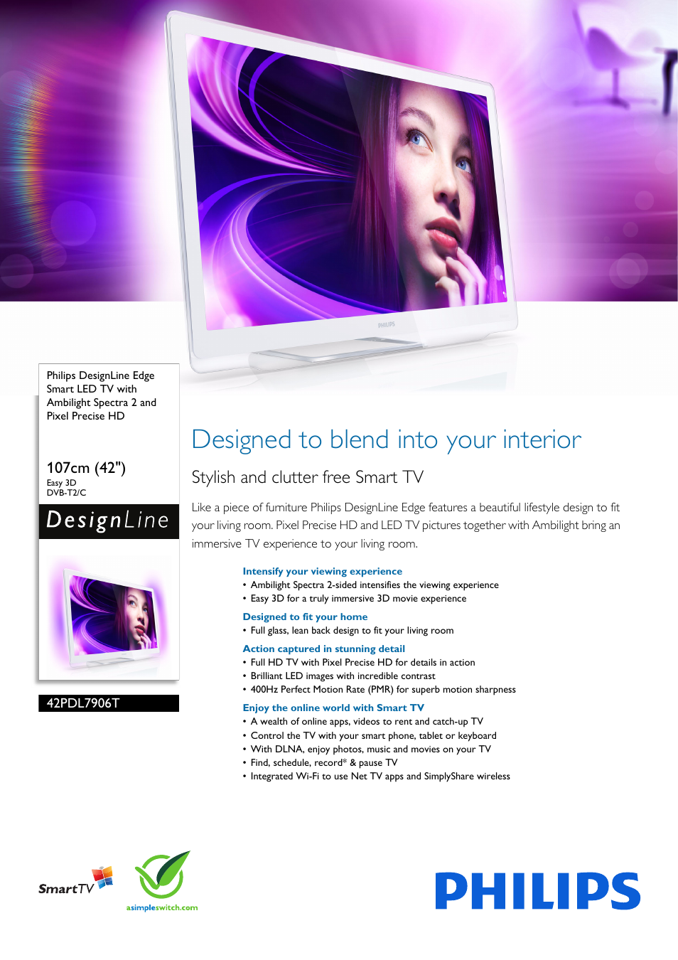 Philips 42PDL7906T-12 User Manual | 3 pages