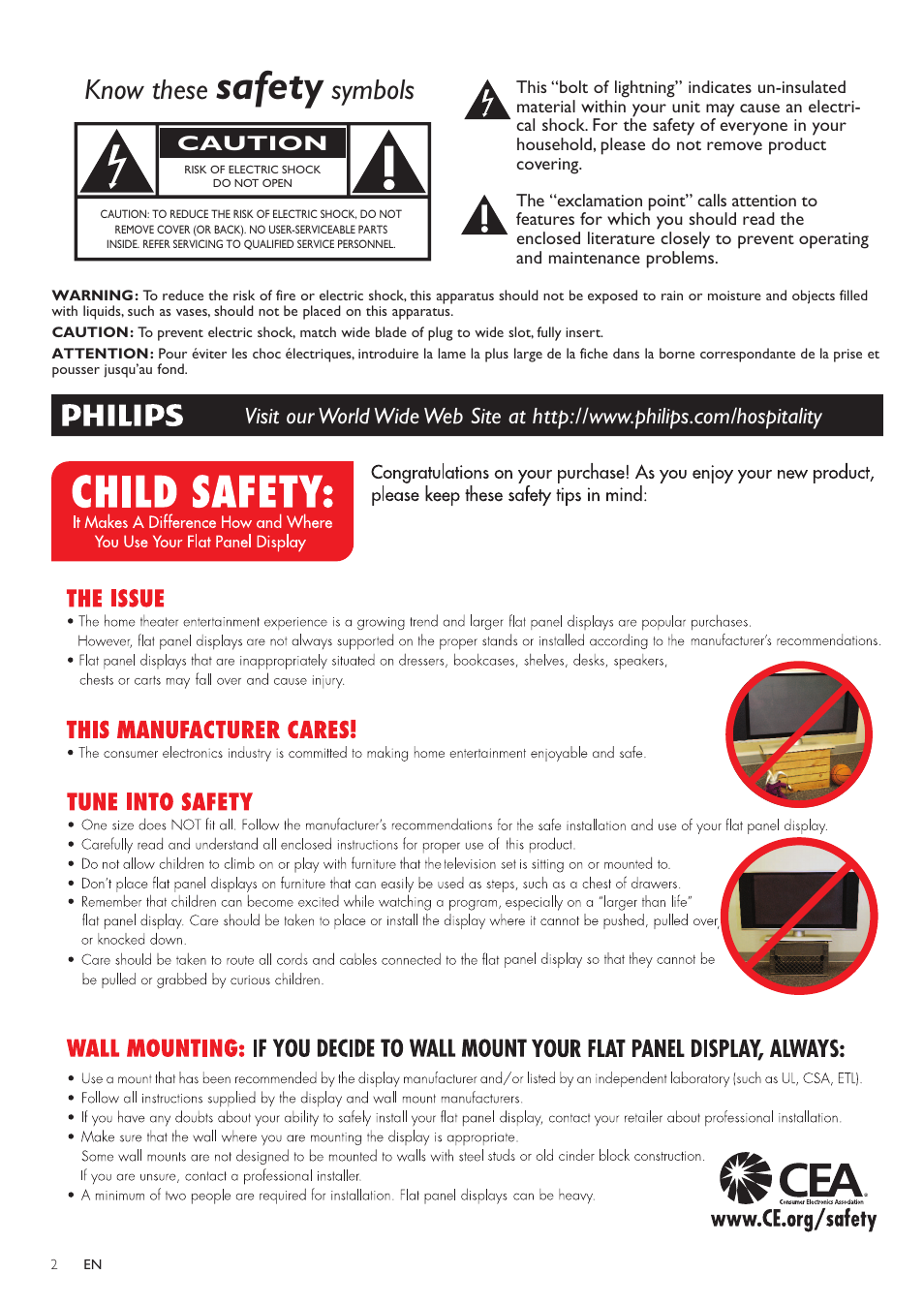 Safety, Know these, Symbols | Philips 40HFL5783H-F7 User Manual | Page 2 / 12