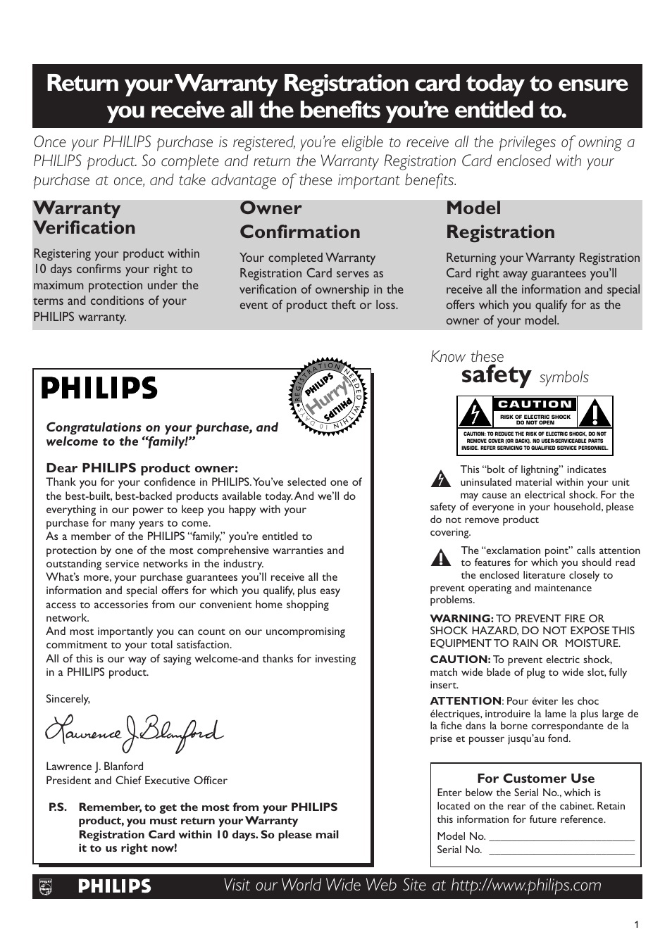 Philips 42" Flat TV Monitor User Manual | 12 pages