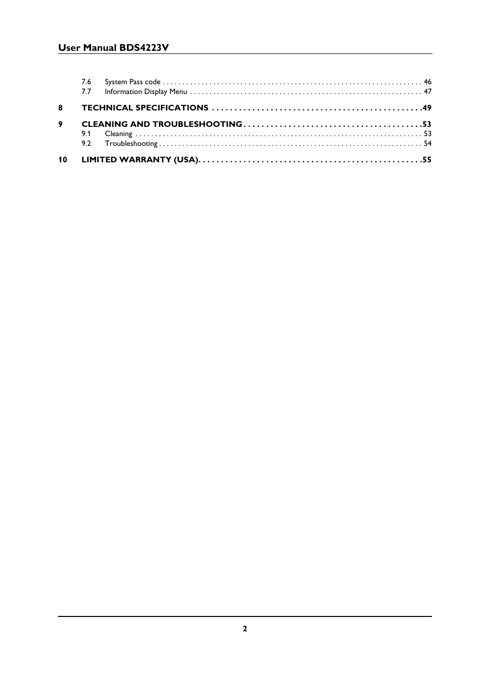 User manual bds4223v | Philips BDS4223V-27 User Manual | Page 4 / 58