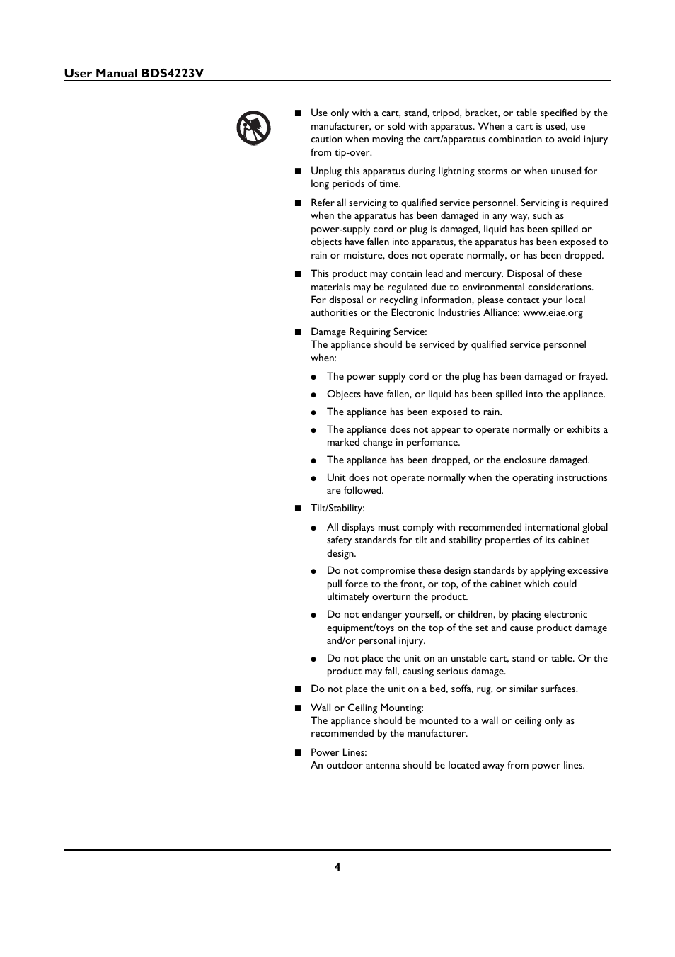 User manual bds4223v | Philips BDS4223V-27 User Manual | Page 6 / 58
