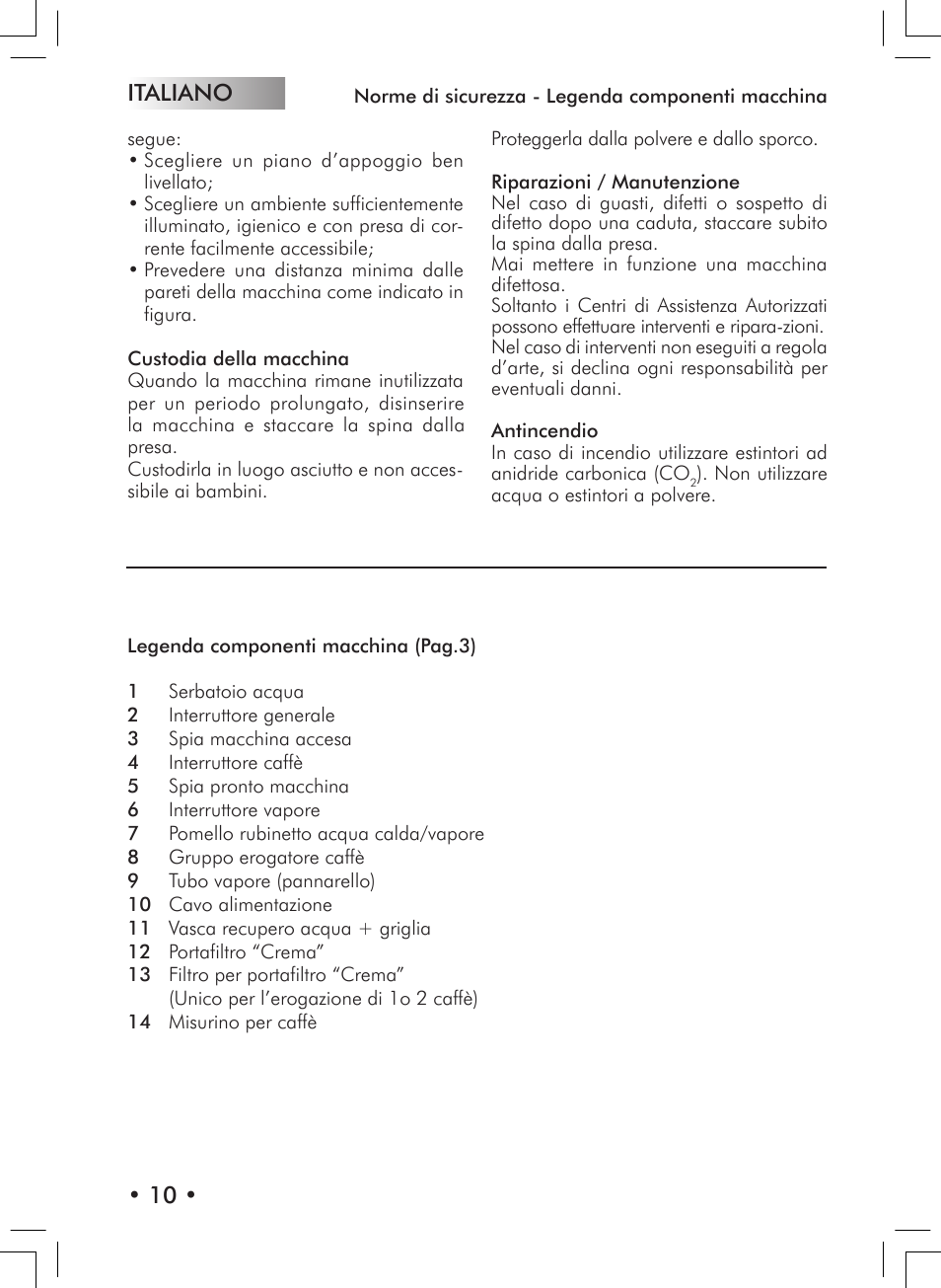 Italiano • 10 | Philips 10000007 User Manual | Page 10 / 92