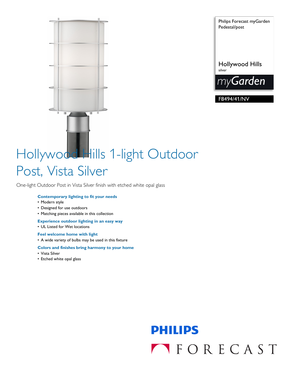 Philips F849441NV User Manual | 2 pages
