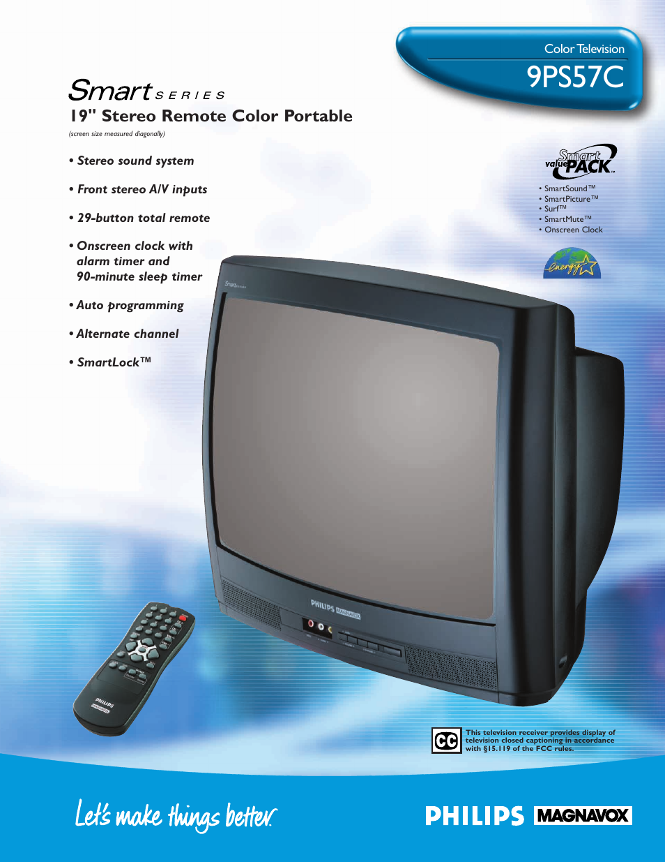Philips 19PS57C User Manual | 2 pages