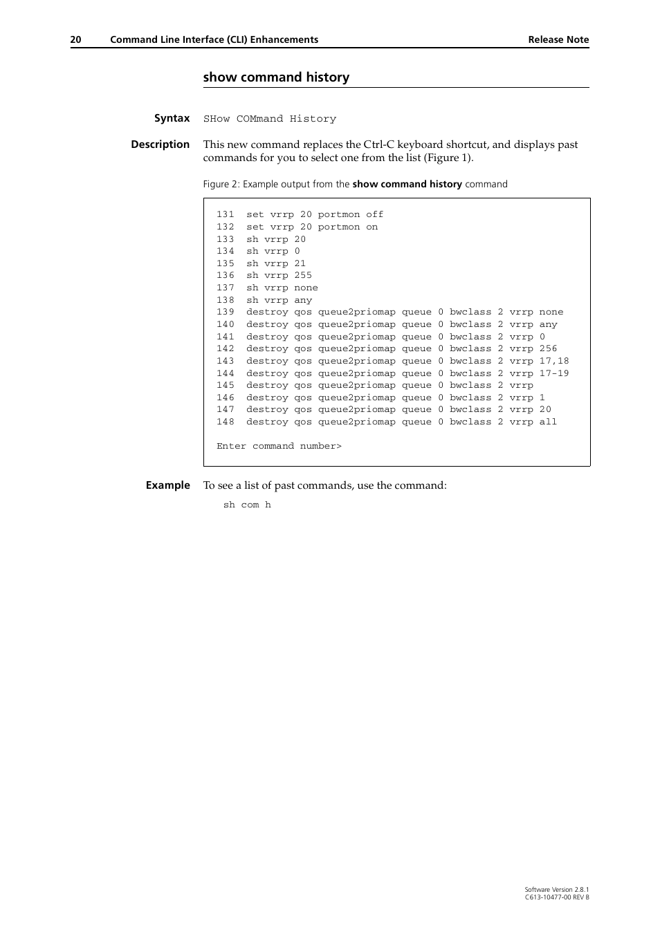 Show command history | Allied Telesis RAPIER I User Manual | Page 20 / 232