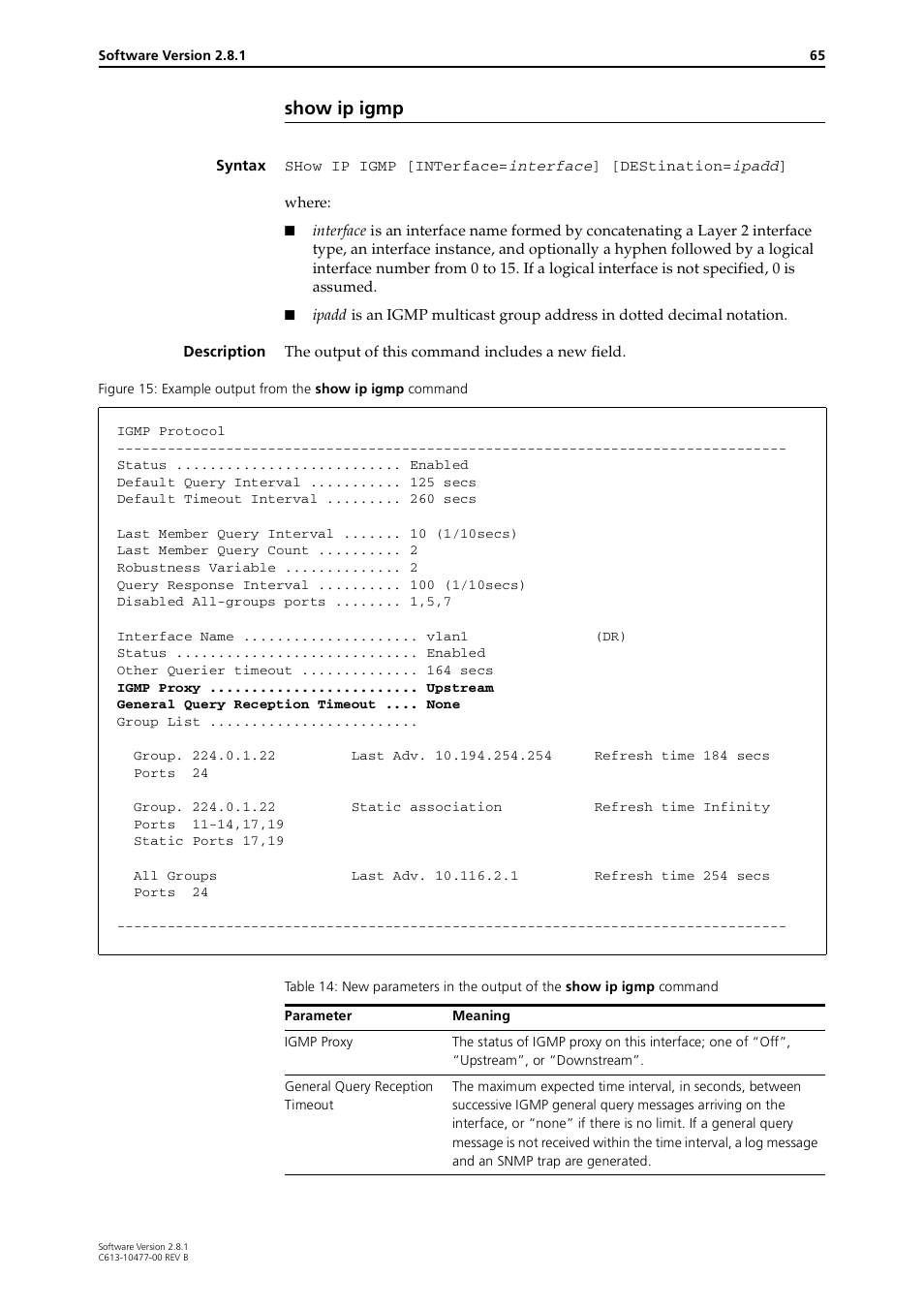 Show ip igmp | Allied Telesis RAPIER I User Manual | Page 65 / 232