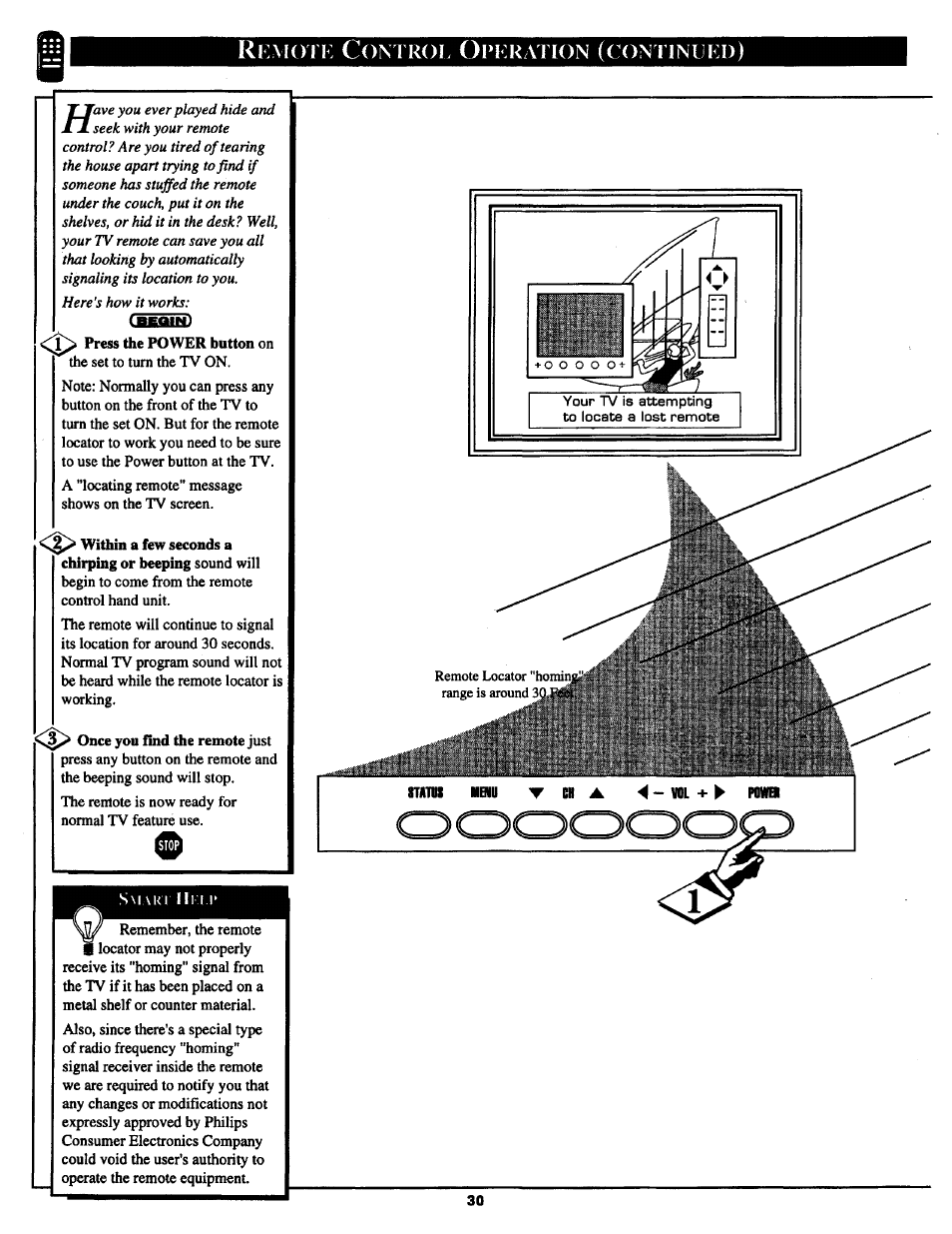Ri:moi f. com ror. opfration (com inufd), F. c, Ror. o | Philips MX2797B User Manual | Page 30 / 56