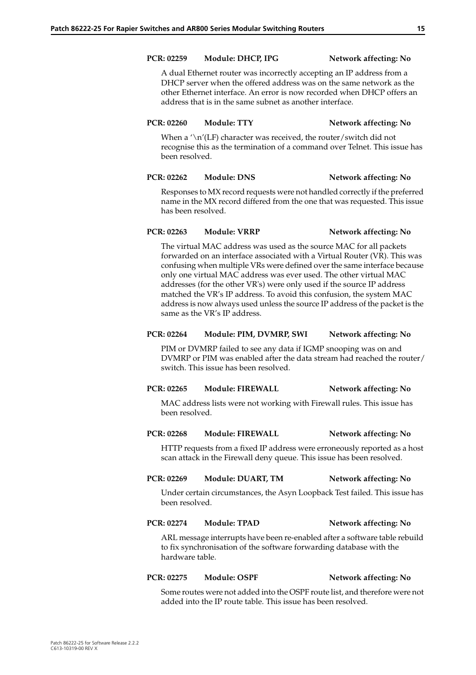 Allied Telesis 86222-25 User Manual | Page 15 / 36