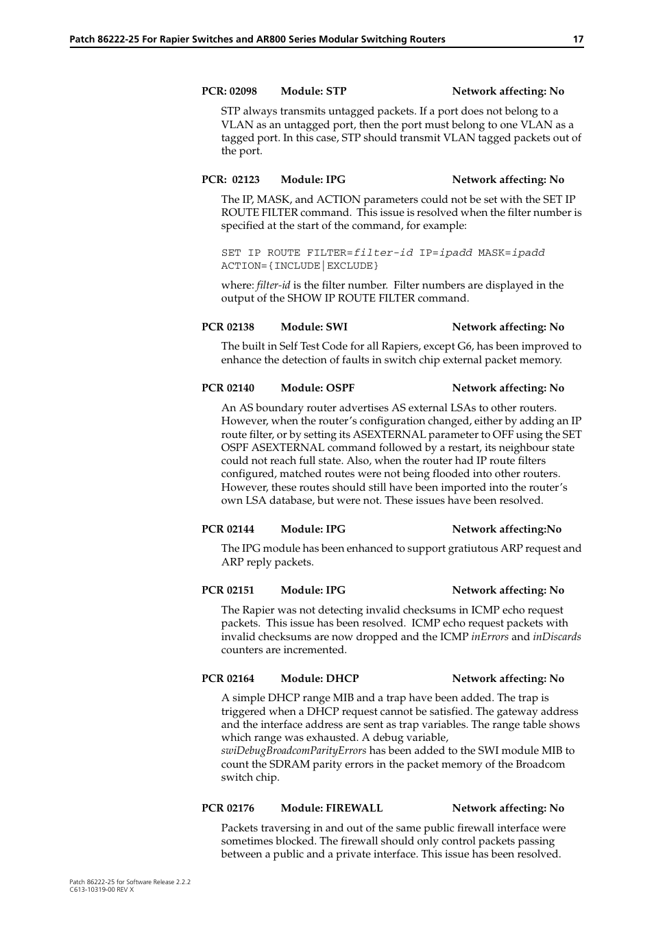 Allied Telesis 86222-25 User Manual | Page 17 / 36