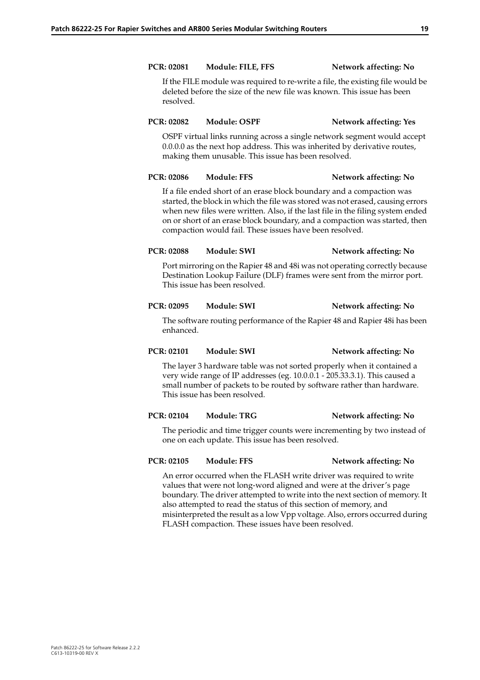 Allied Telesis 86222-25 User Manual | Page 19 / 36