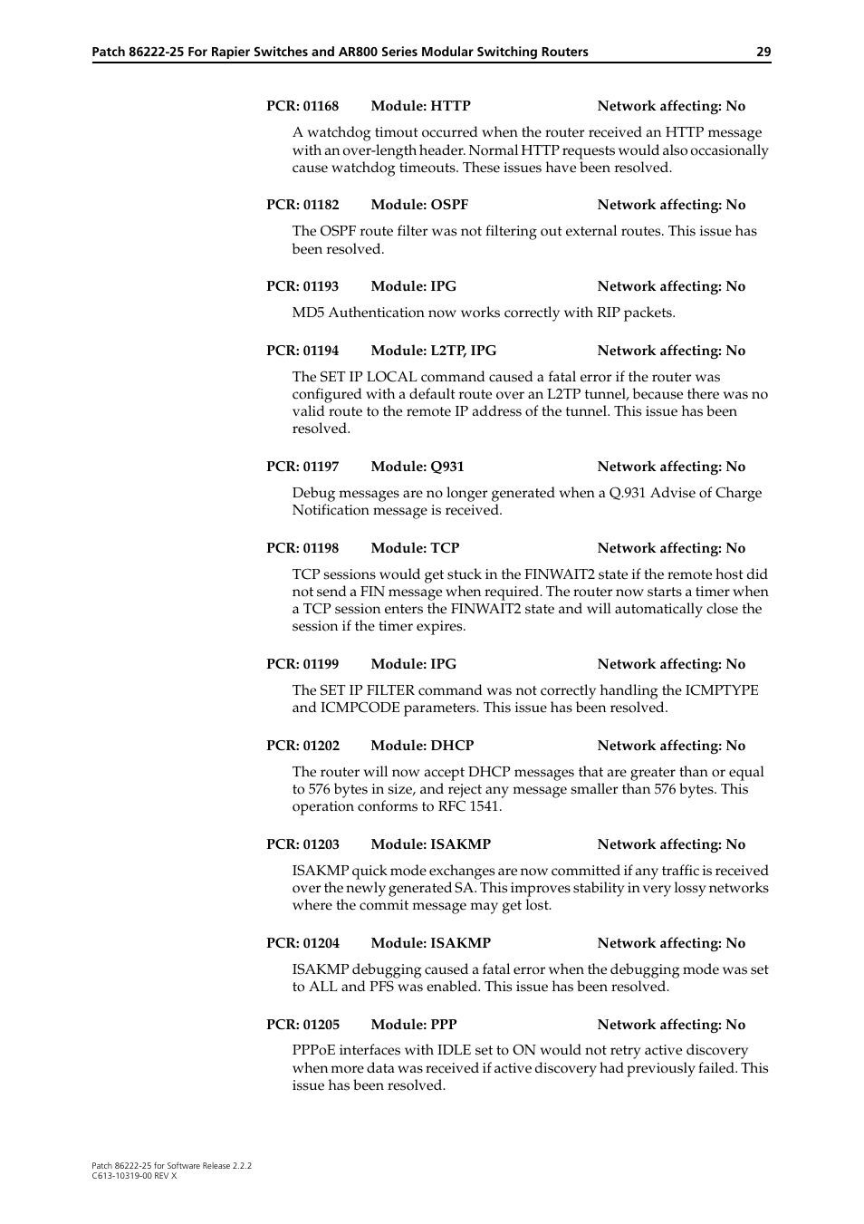 Allied Telesis 86222-25 User Manual | Page 29 / 36