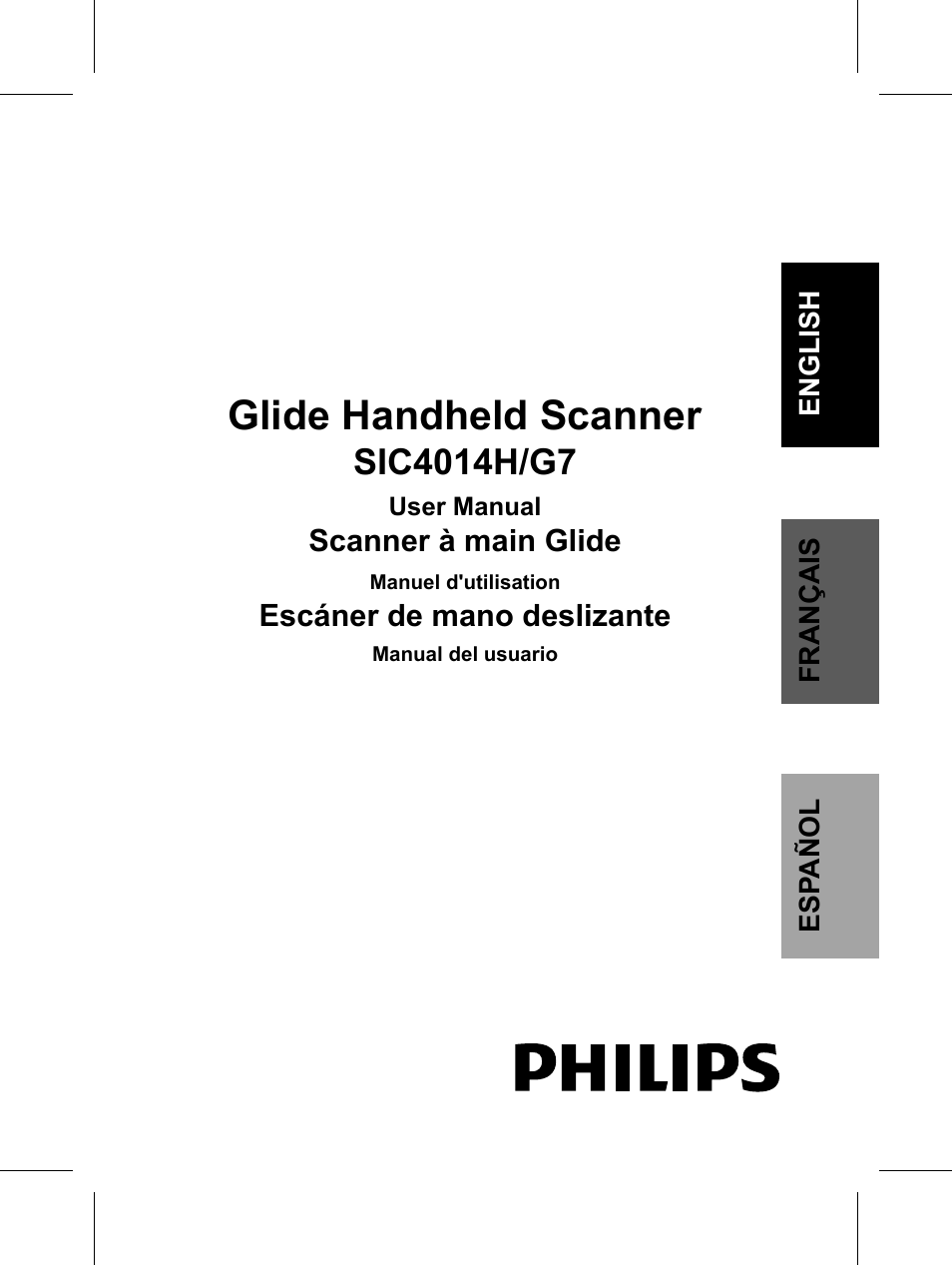 Philips Glide Handheld Scanner SIC4014H User Manual | 48 pages