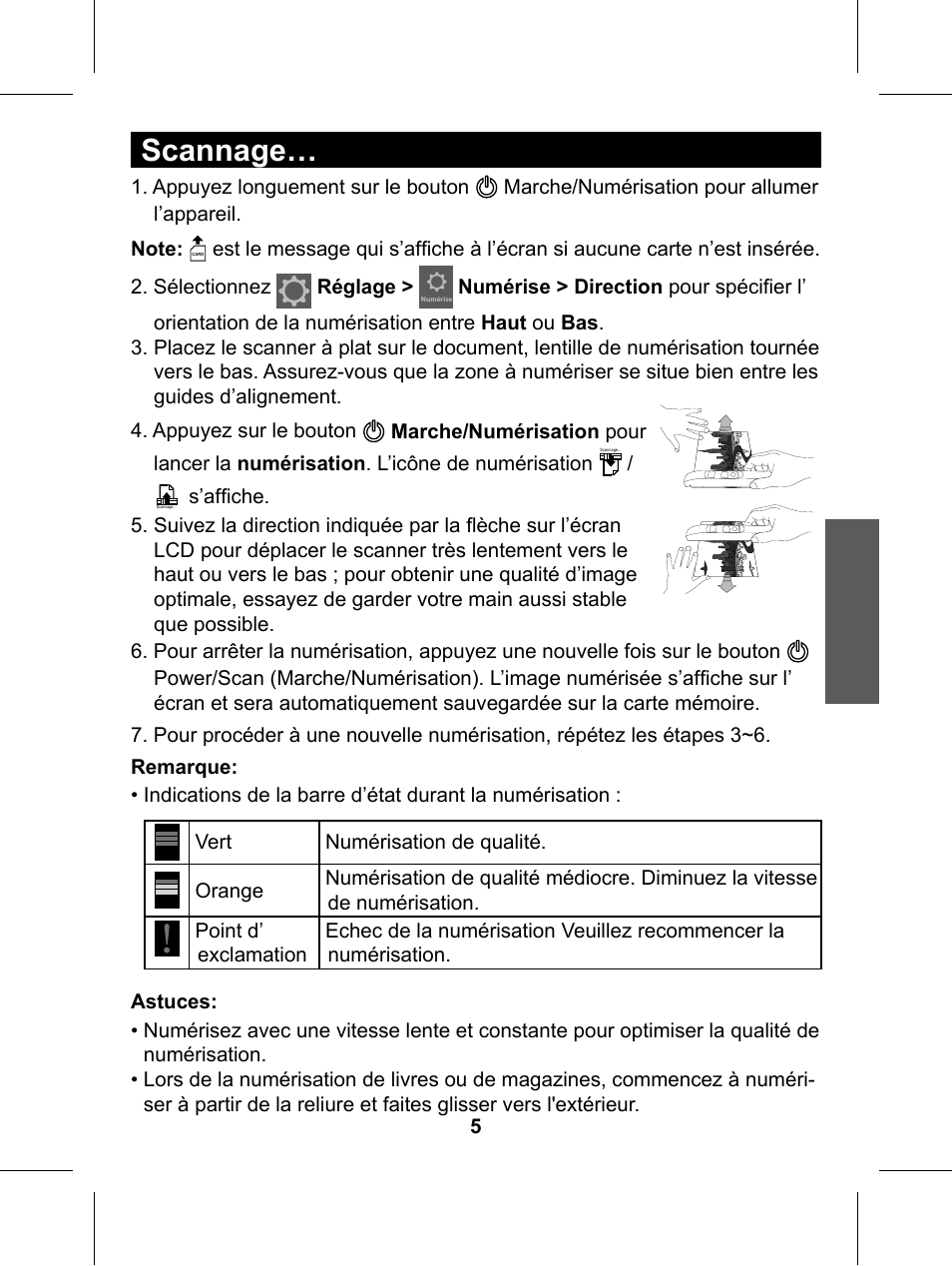 Scannage | Philips Glide Handheld Scanner SIC4014H User Manual | Page 21 / 48