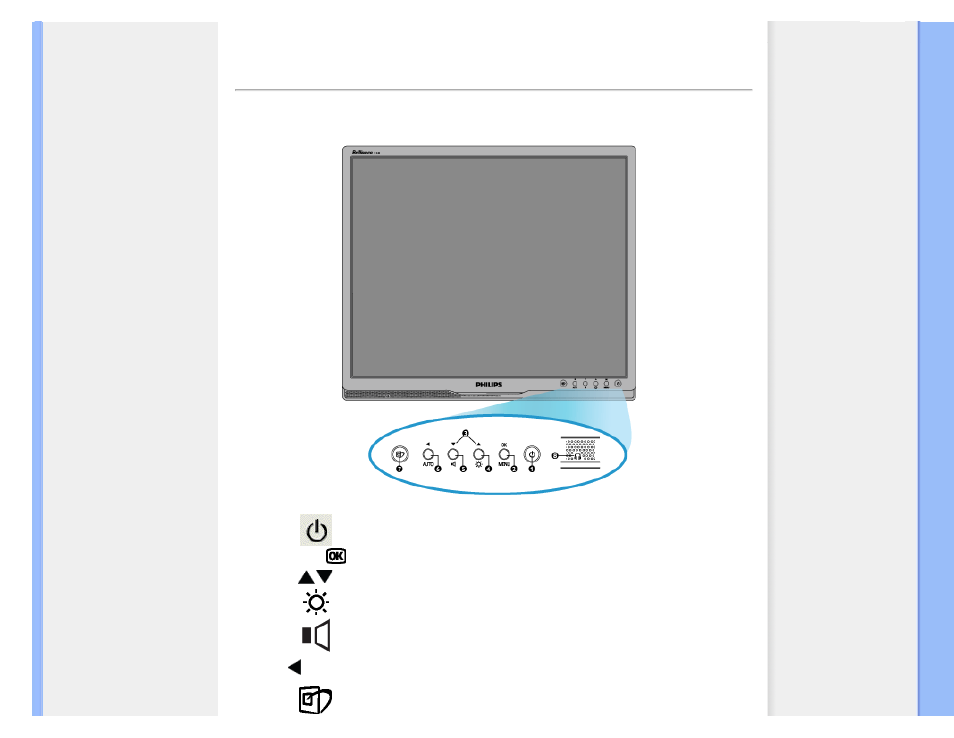 Installing your lcd monitor, Installing your monitor, Front view product description | Philips 190B1CB-00 User Manual | Page 55 / 92