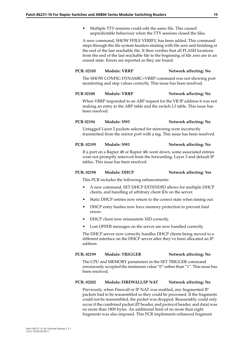 Allied Telesis AR800 Series User Manual | Page 15 / 34