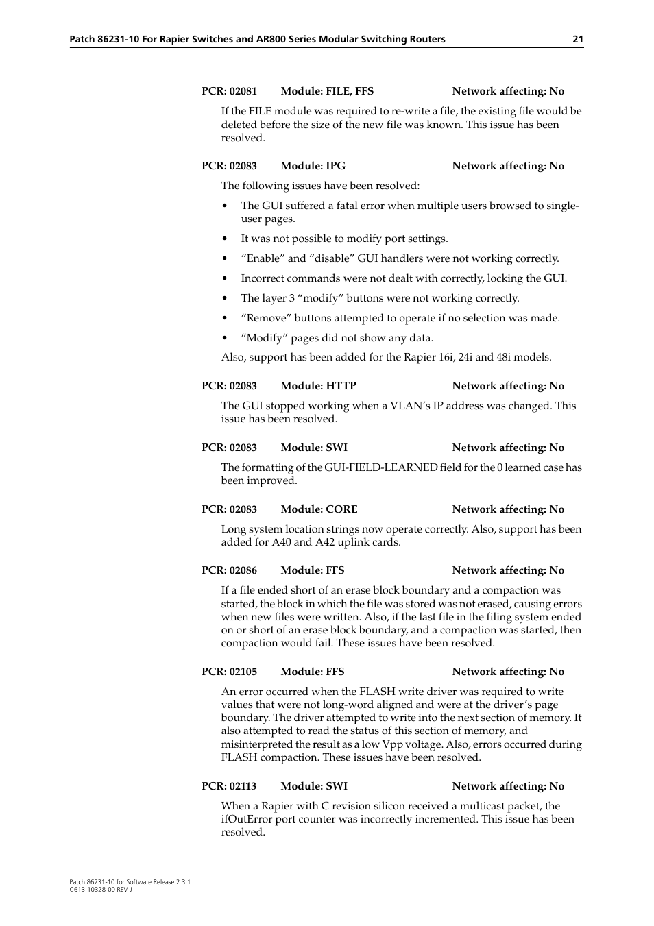 Allied Telesis AR800 Series User Manual | Page 21 / 34