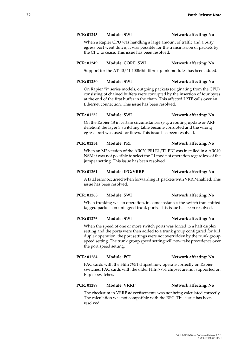 Allied Telesis AR800 Series User Manual | Page 32 / 34