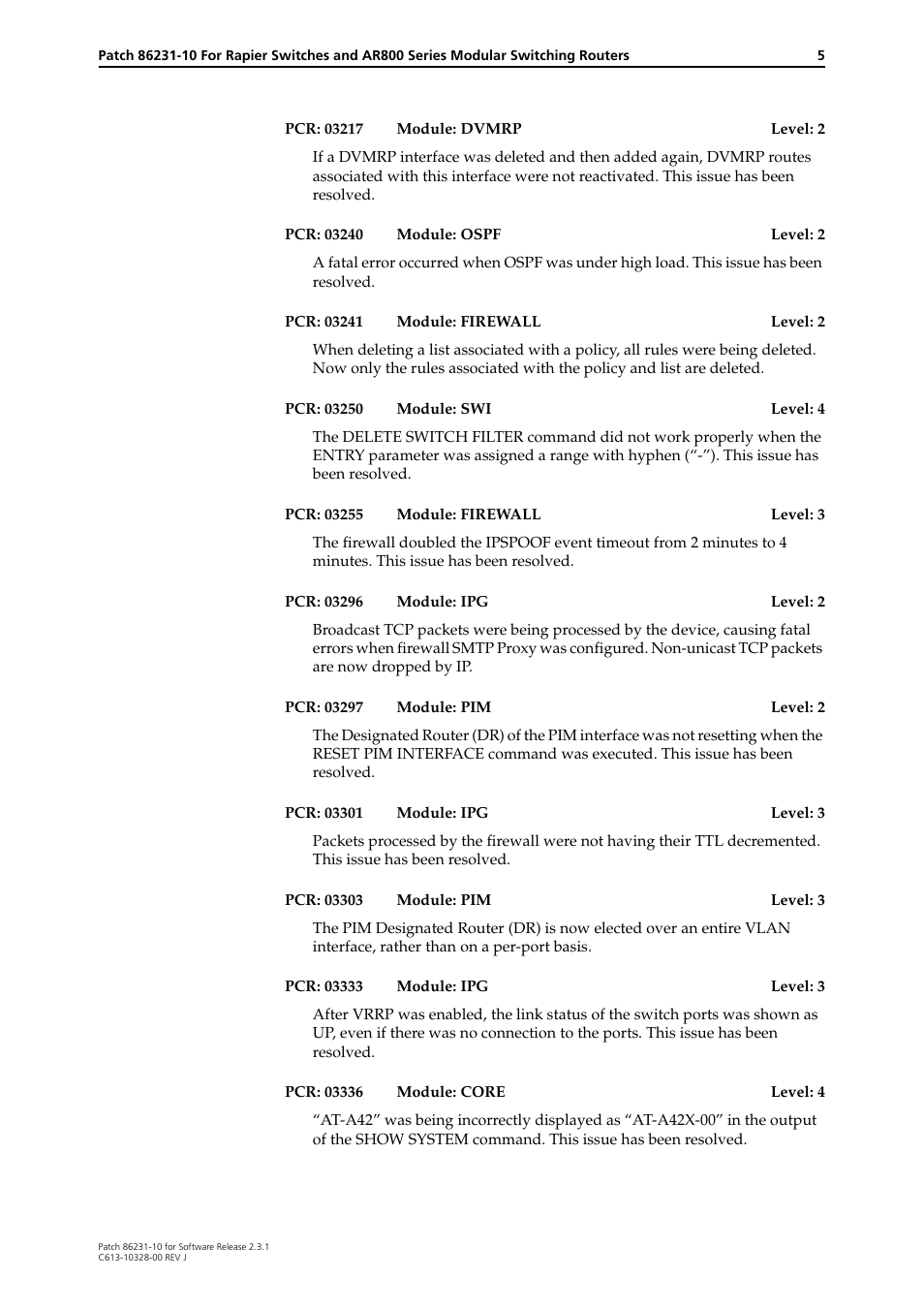 Allied Telesis AR800 Series User Manual | Page 5 / 34