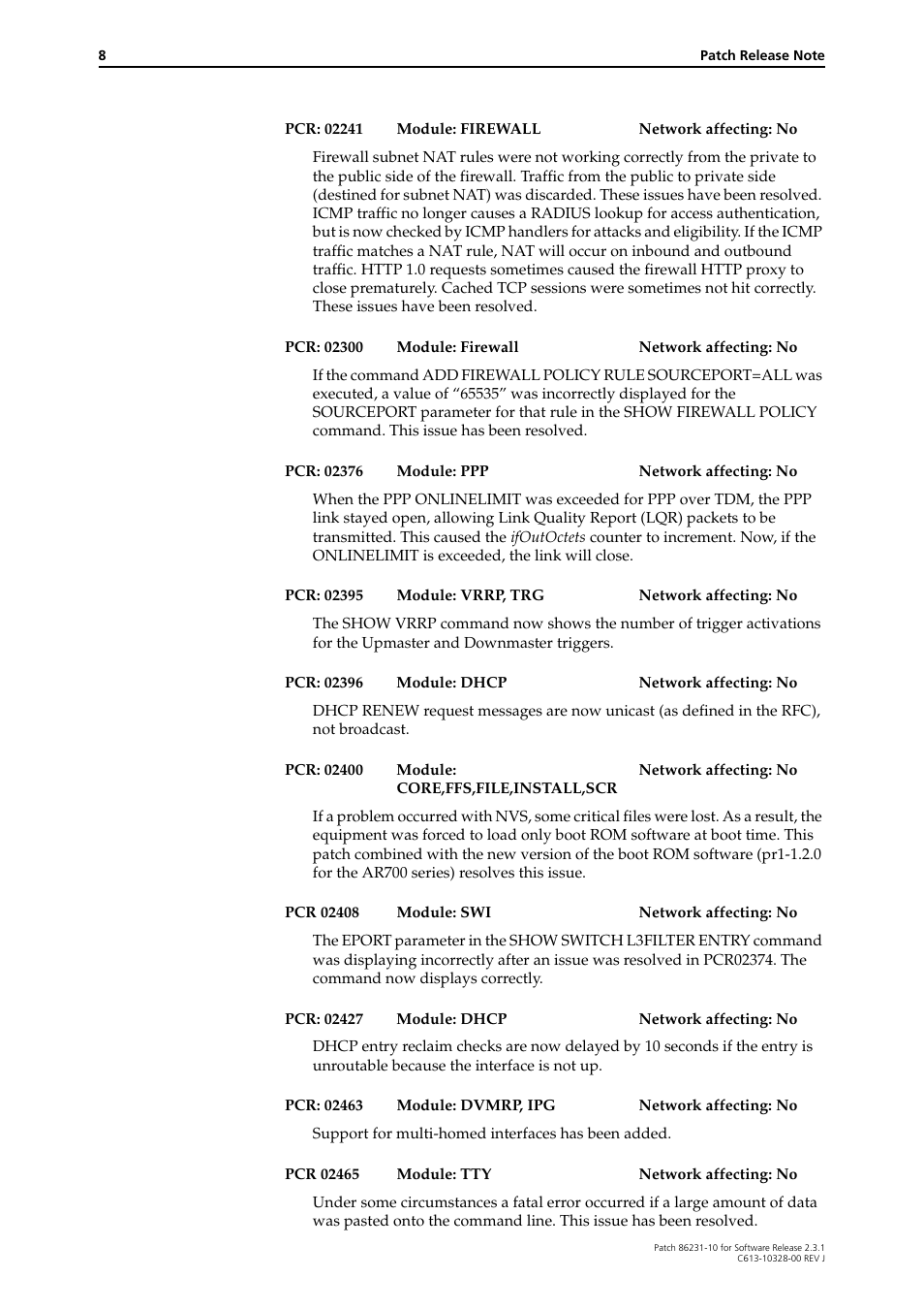 Allied Telesis AR800 Series User Manual | Page 8 / 34