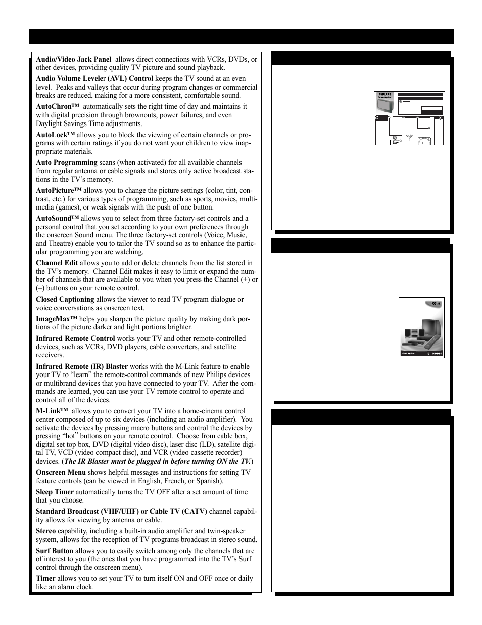 Eatures | Philips 36PT71B User Manual | Page 5 / 56