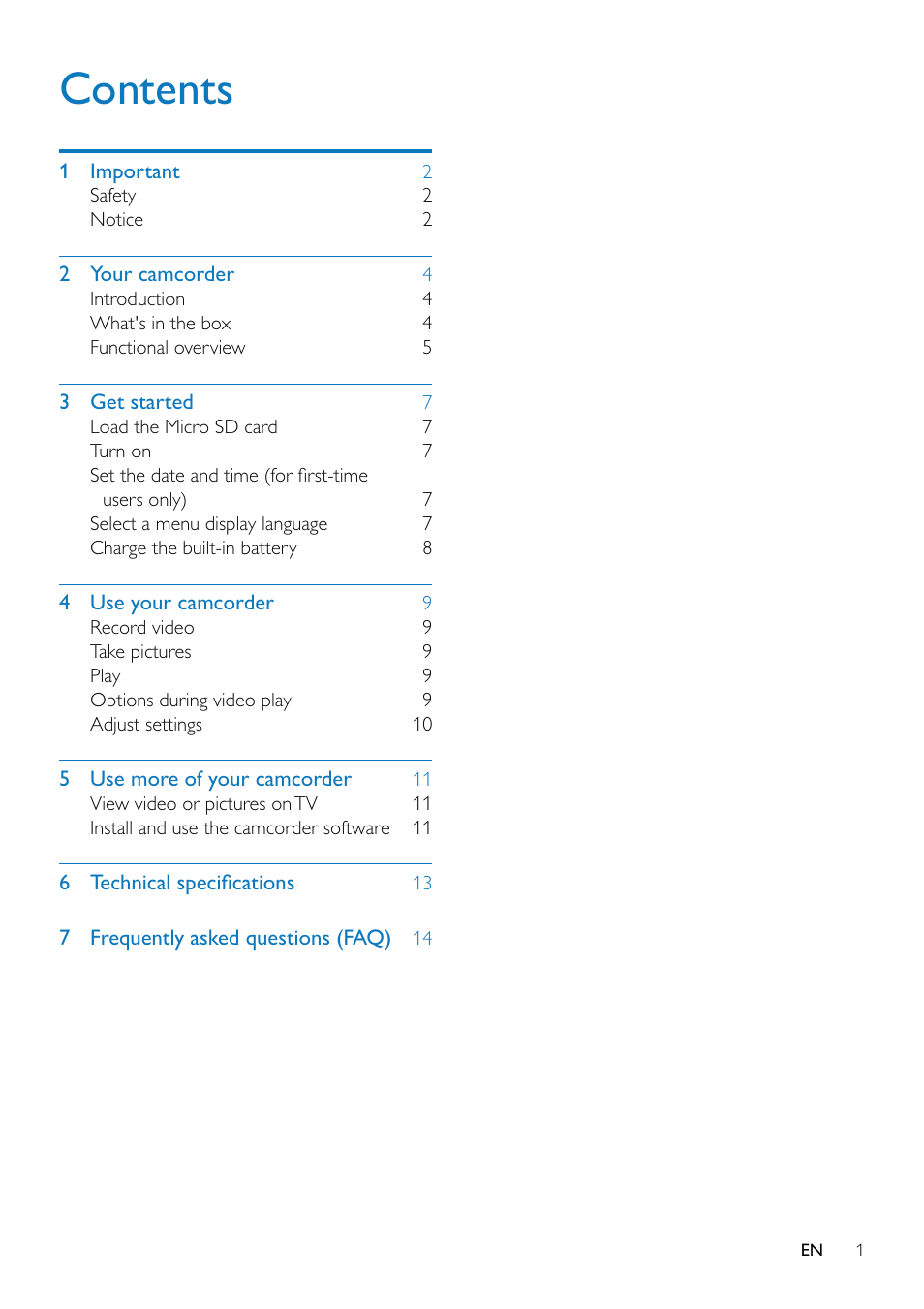 Philips CAM102PK-37 User Manual | Page 2 / 20