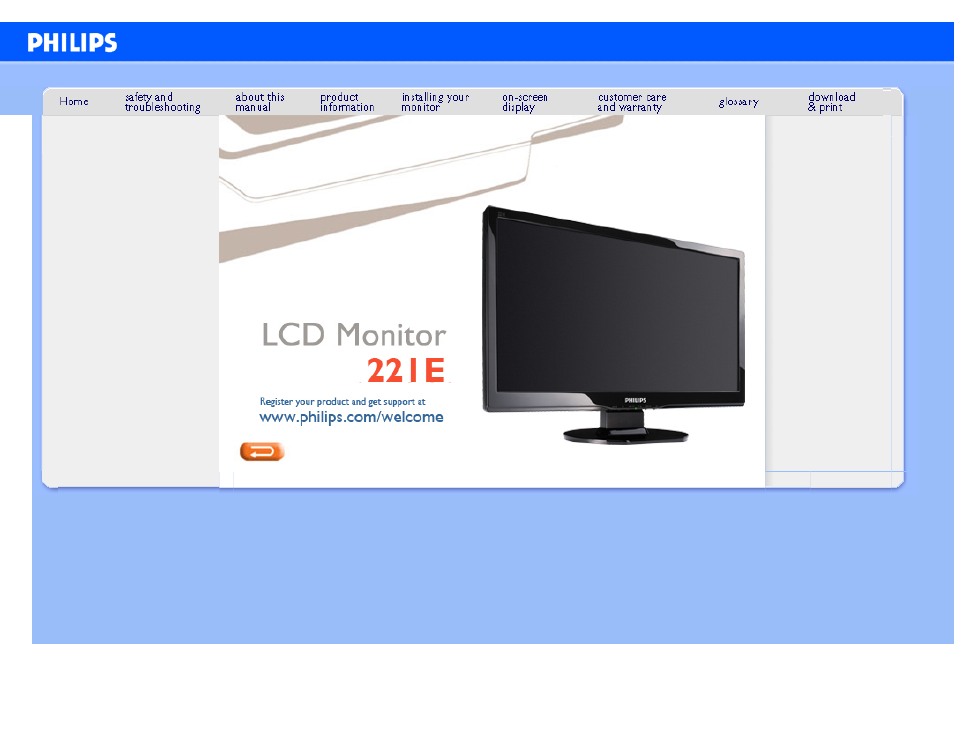 Philips 221E1HSB-27 User Manual | 82 pages
