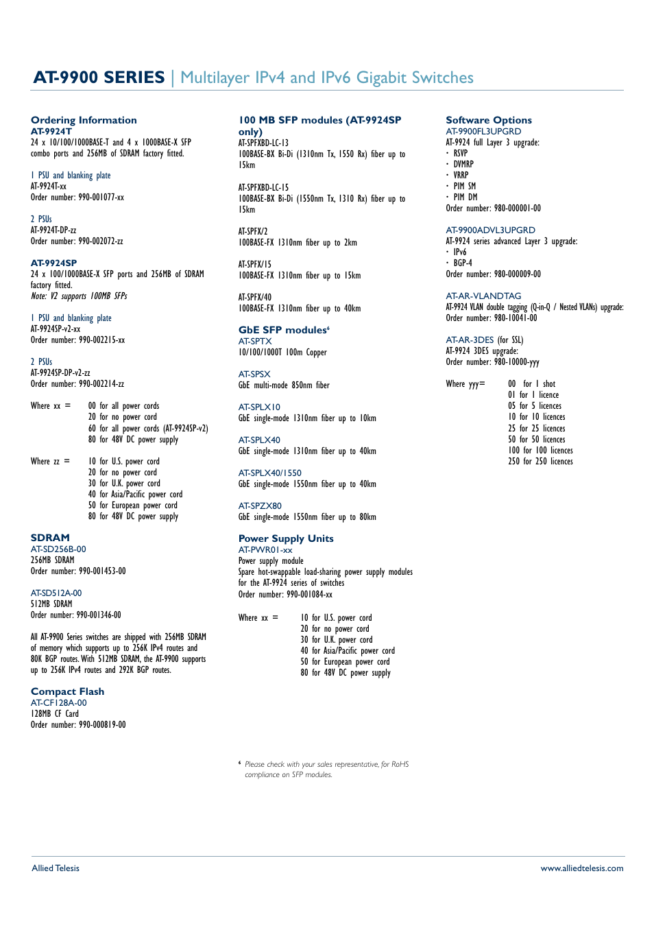 Allied Telesis AT-9900 User Manual | Page 4 / 5