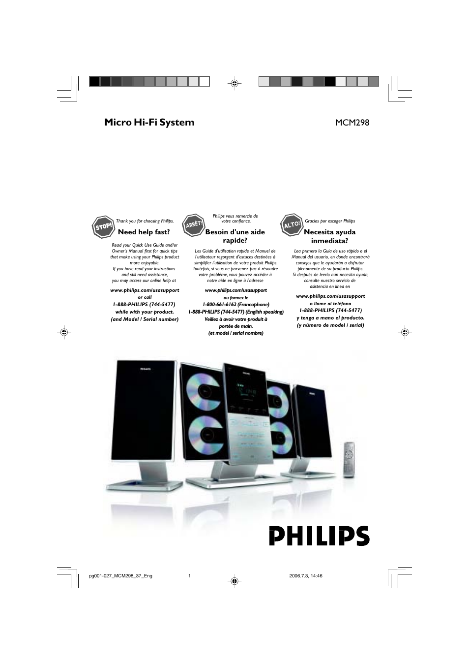 Philips MP3 Micro Hi-Fi System User Manual | 27 pages