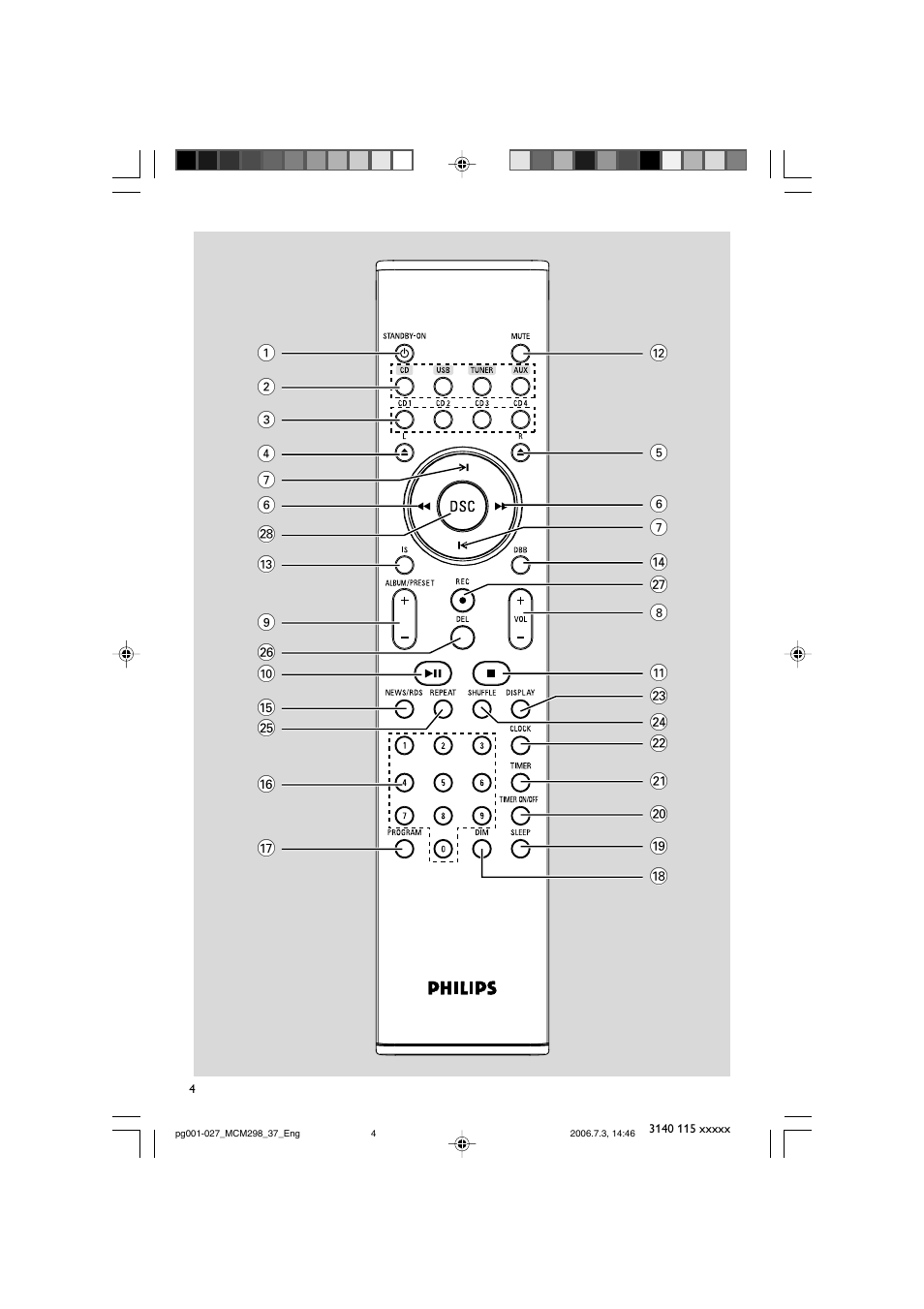 Philips MP3 Micro Hi-Fi System User Manual | Page 4 / 27