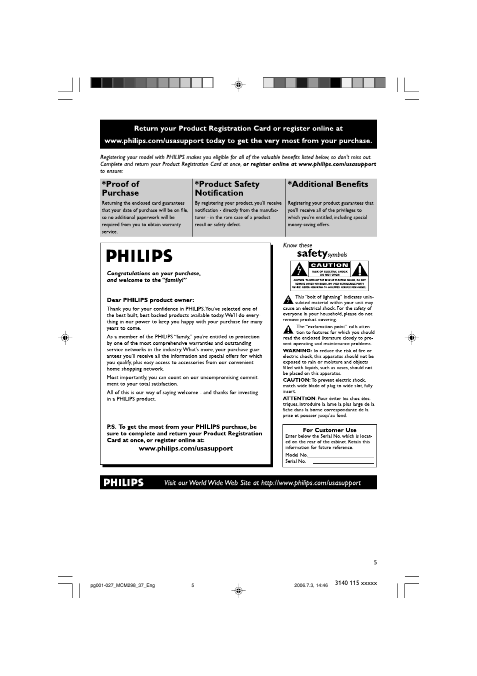 Philips MP3 Micro Hi-Fi System User Manual | Page 5 / 27