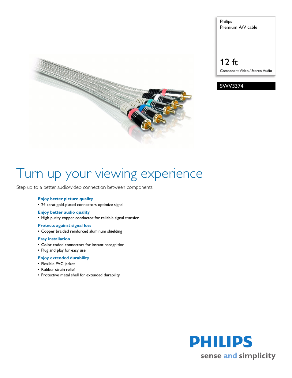 Philips SWV3374-37 User Manual | 2 pages