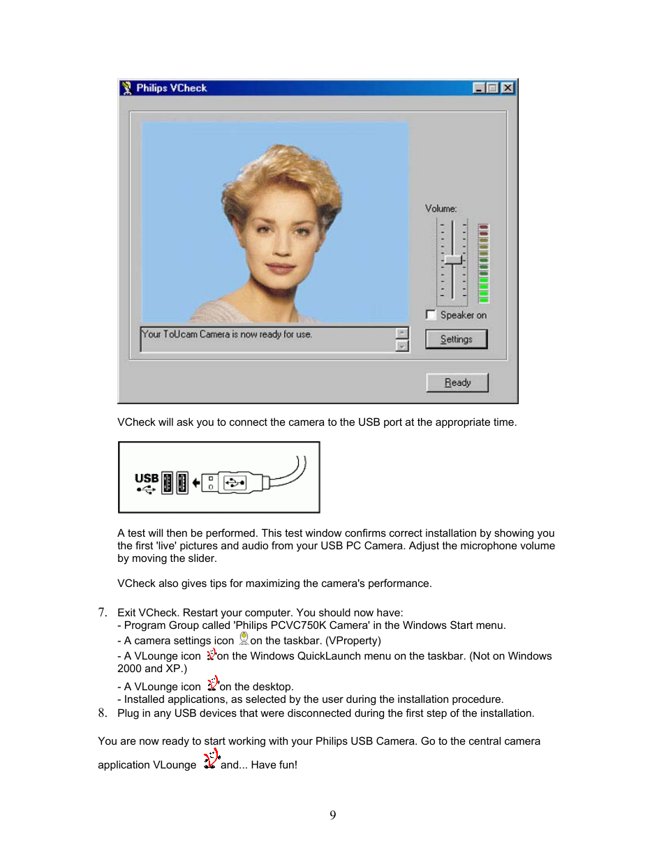 Philips PCVC750K User Manual | Page 9 / 27