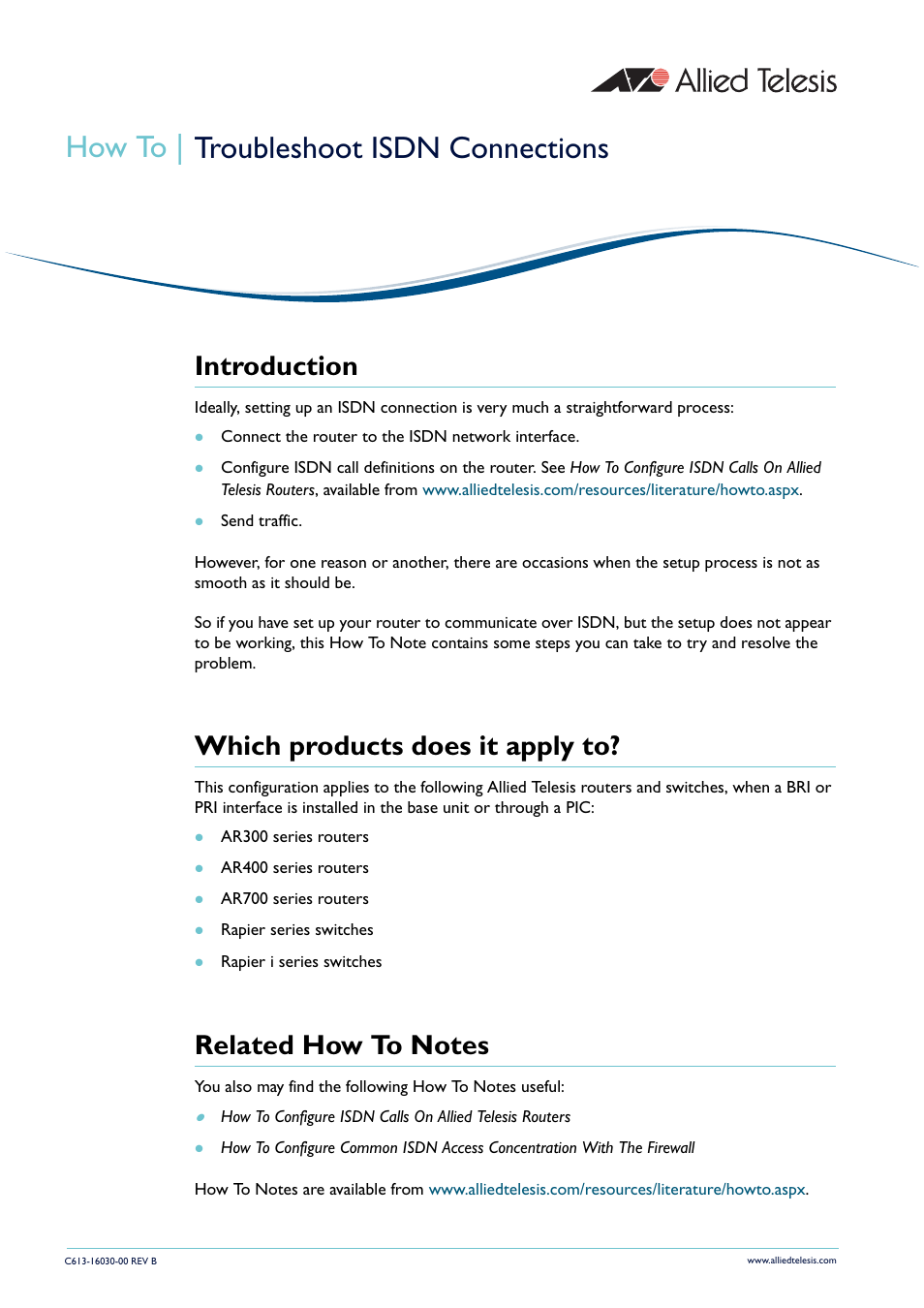 Allied Telesis AR400 series User Manual | 8 pages