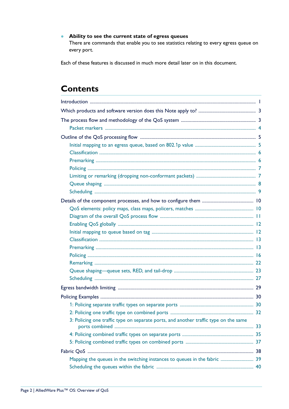 Allied Telesis AlliedWare Plus User Manual | Page 2 / 40