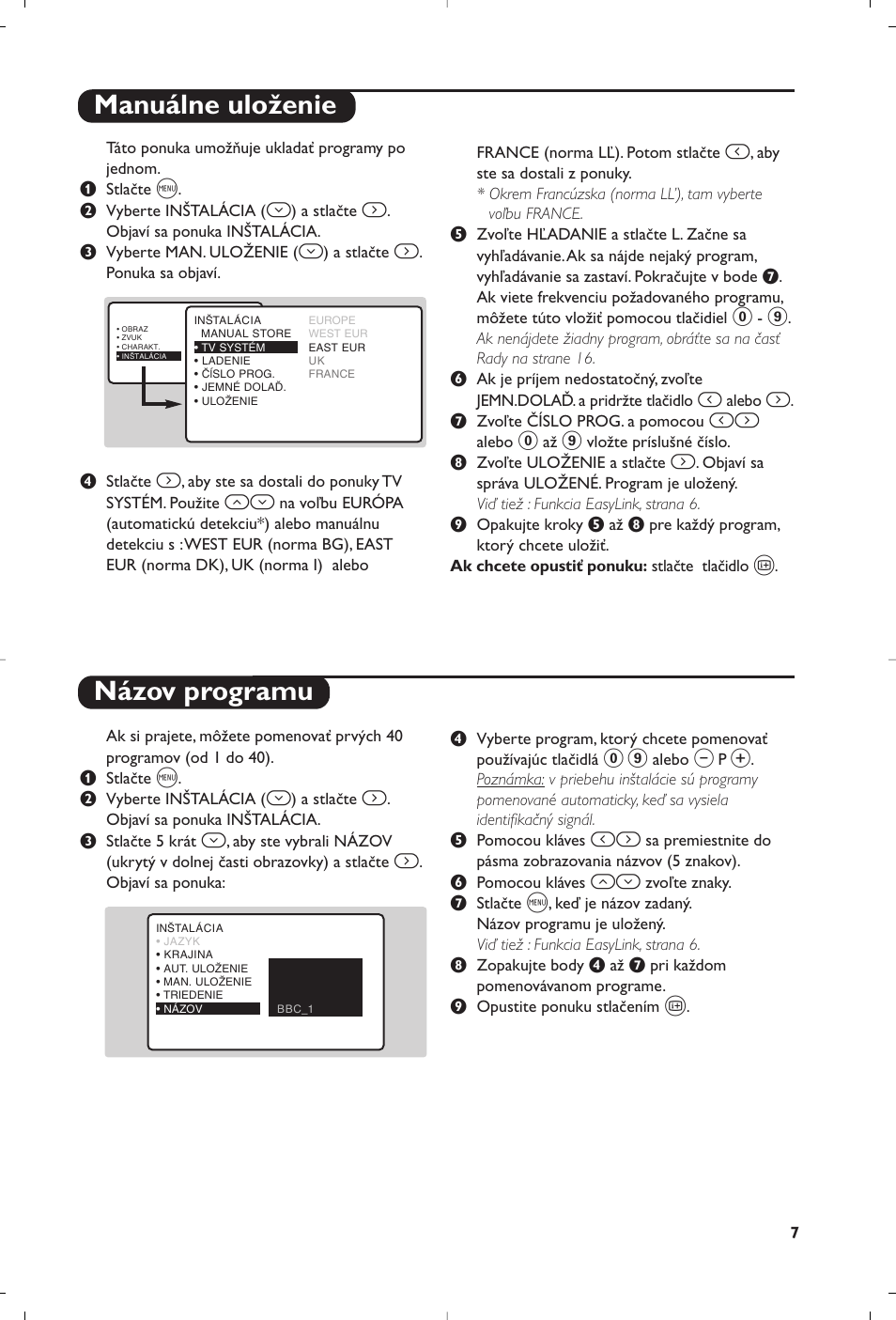 Manuálne uloženie názov programu | Philips 23PF9945-37 User Manual | Page 103 / 128